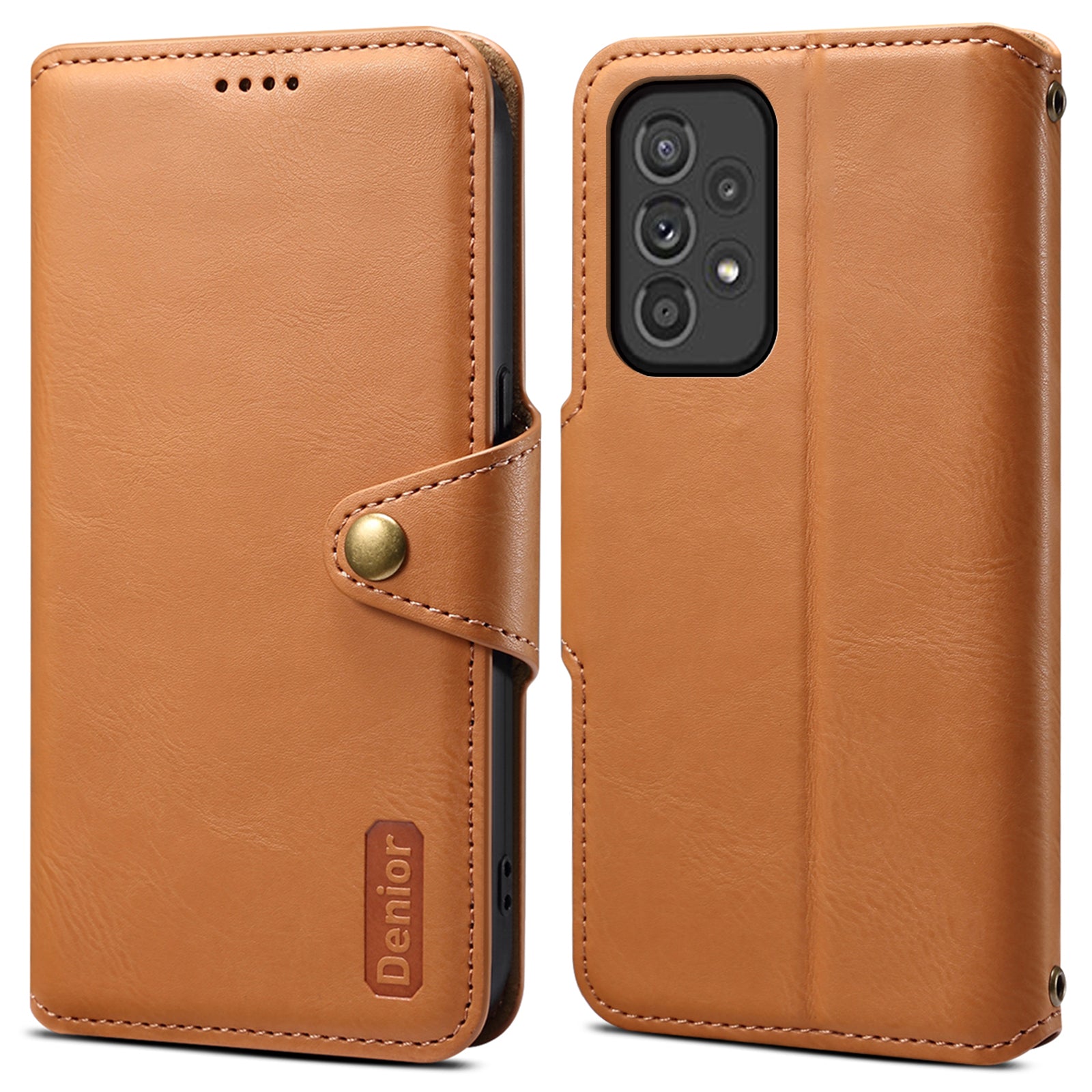 DENIOR For Samsung Galaxy A33 5G Case Wallet PU Leather Drop-proof Phone Cover