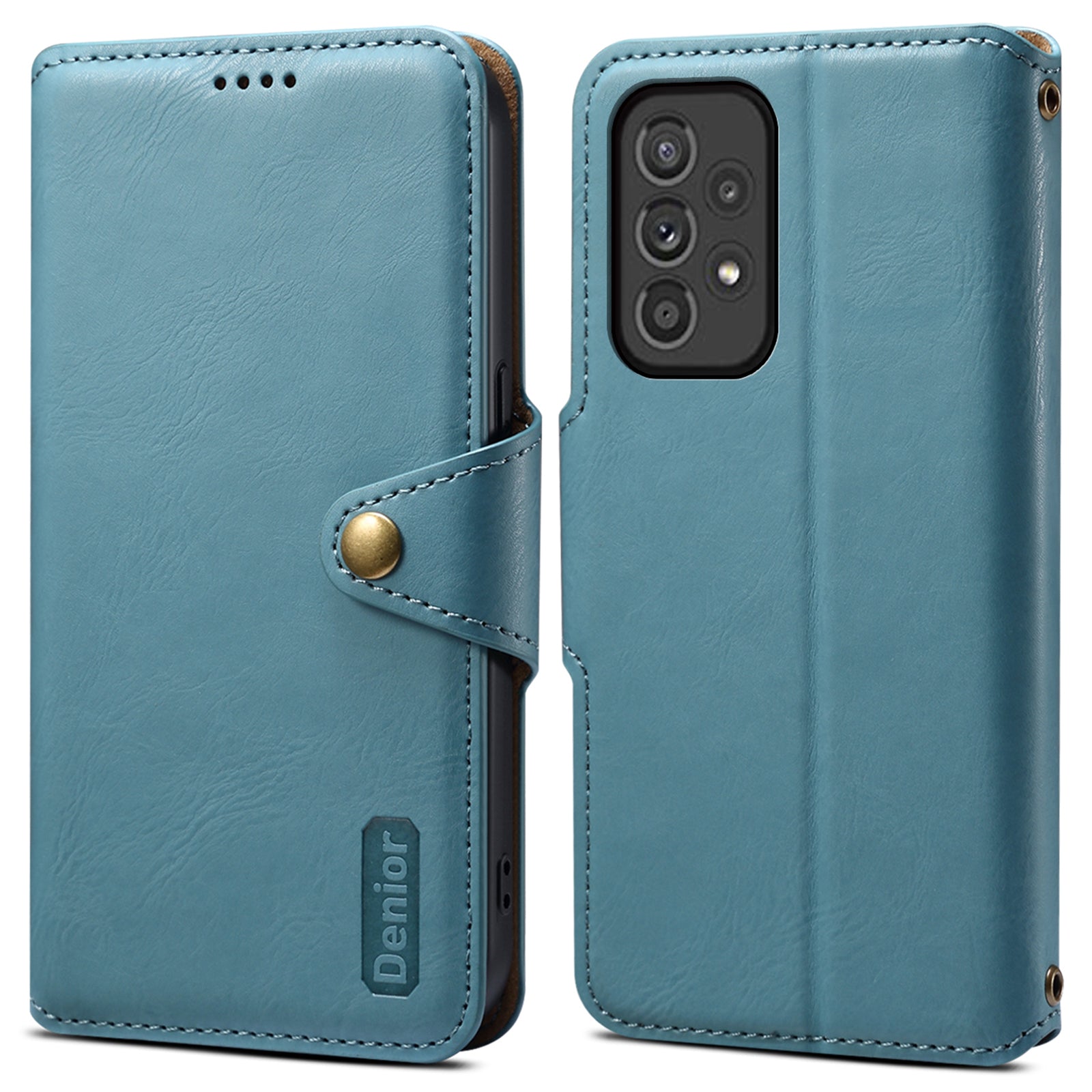 DENIOR For Samsung Galaxy A33 5G Case Wallet PU Leather Drop-proof Phone Cover