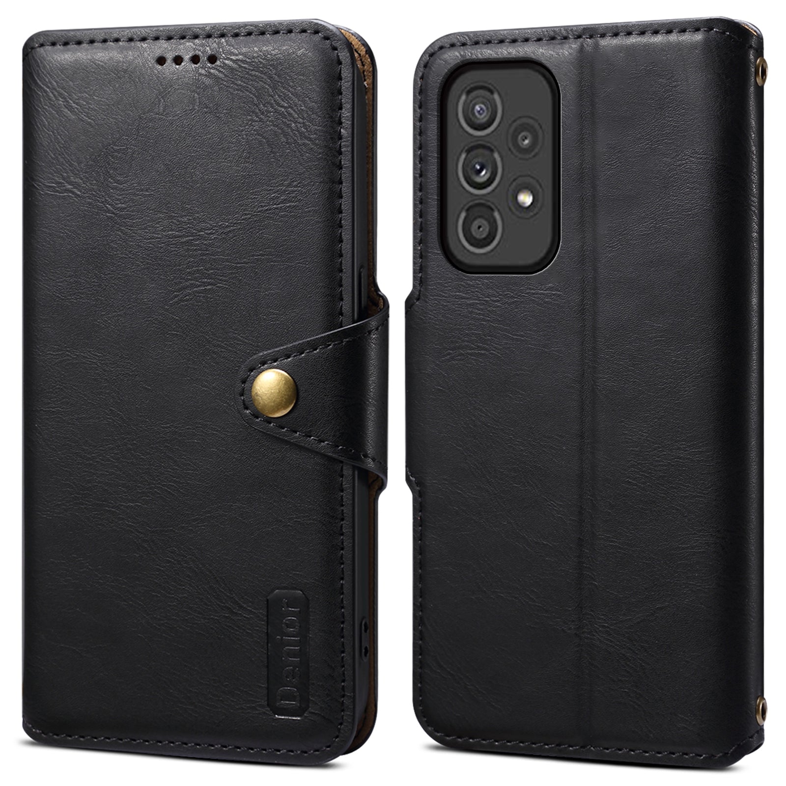 DENIOR For Samsung Galaxy A33 5G Case Wallet PU Leather Drop-proof Phone Cover