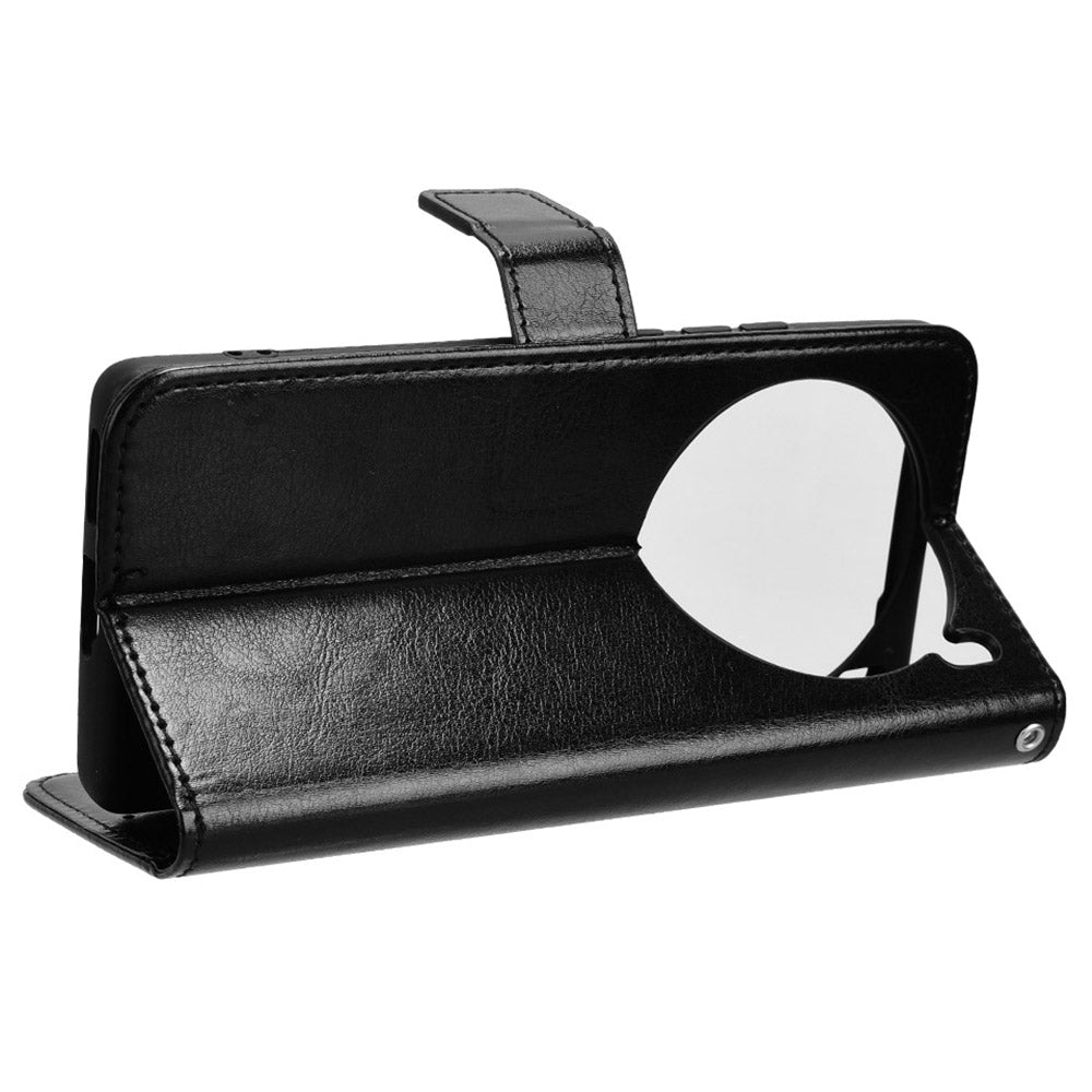 For vivo X100 Pro 5G Leather Case Crazy Horse Texture Stand Wallet Phone Cover