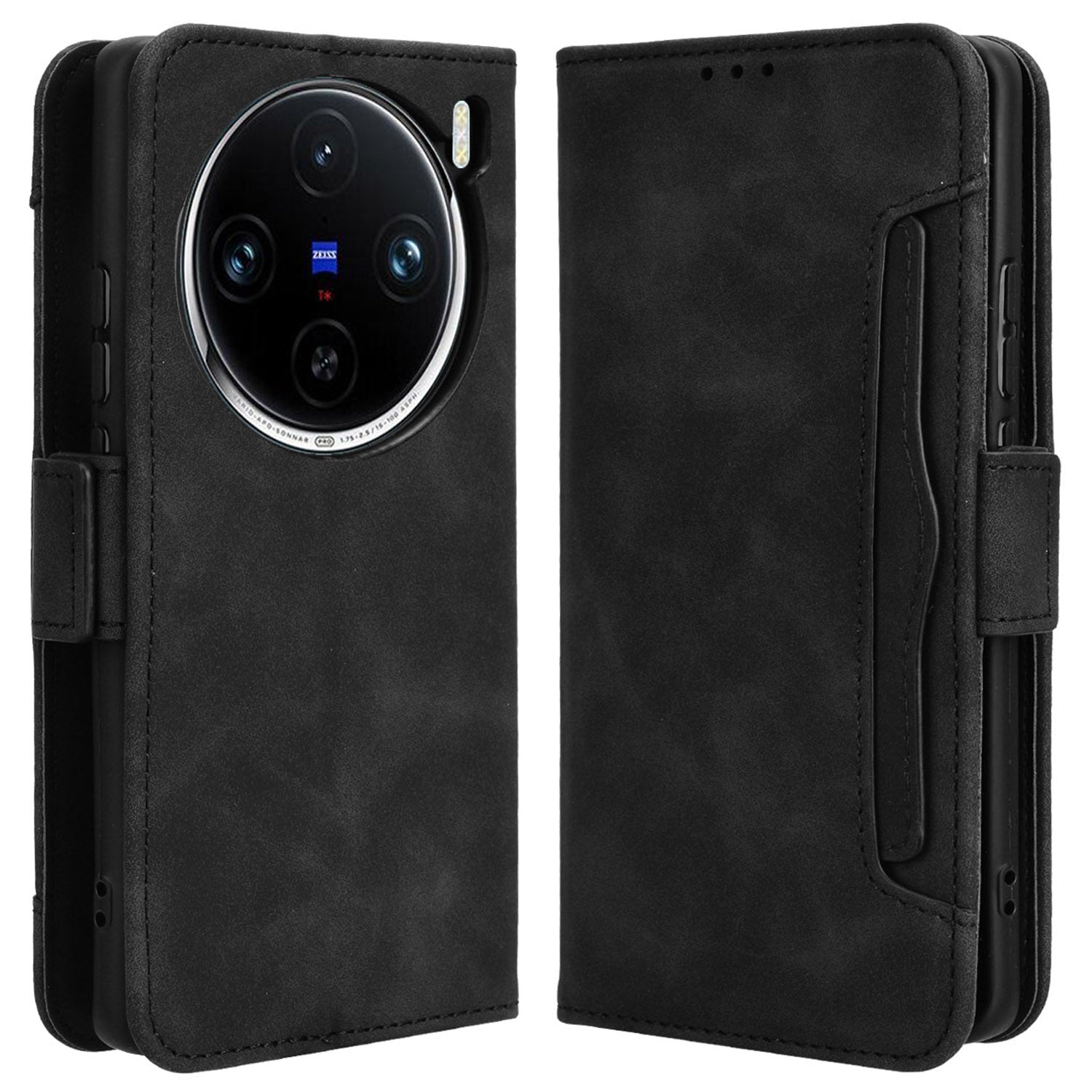 For vivo X100 Pro 5G Case Wallet Leather Phone Cover with Multiple Card Slots
