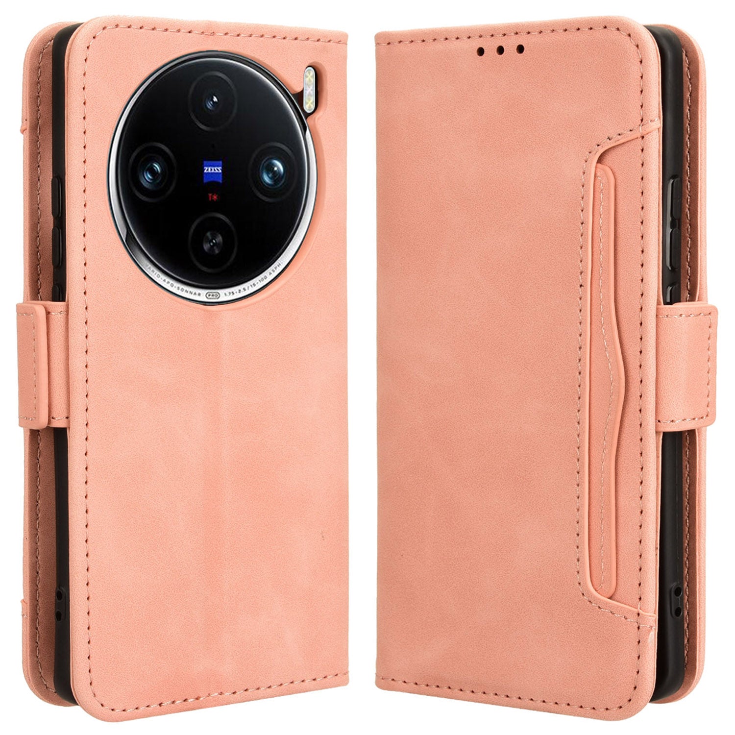 For vivo X100 Pro 5G Case Wallet Leather Phone Cover with Multiple Card Slots