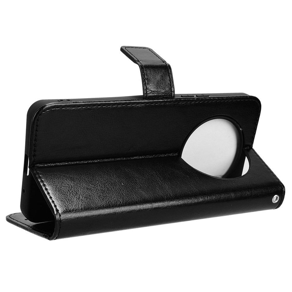 For Xiaomi Redmi A3 / Poco C61 4G Wallet Case Crazy Horse Texture Leather Phone Cover Viewing Stand