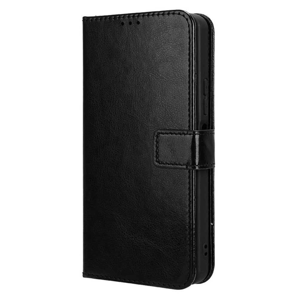 For Xiaomi Redmi A3 / Poco C61 4G Wallet Case Crazy Horse Texture Leather Phone Cover Viewing Stand