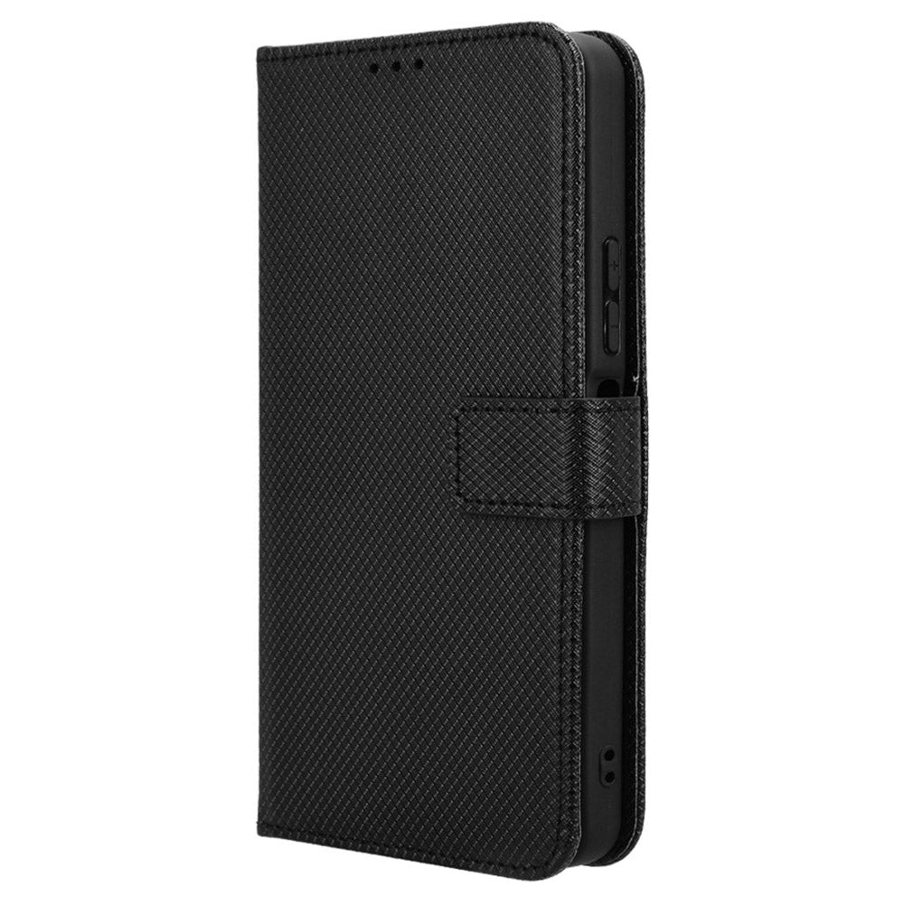 For Xiaomi Redmi A3 / Poco C61 4G Case Diamond Texture Flip Folio Leather Cell Phone Cover