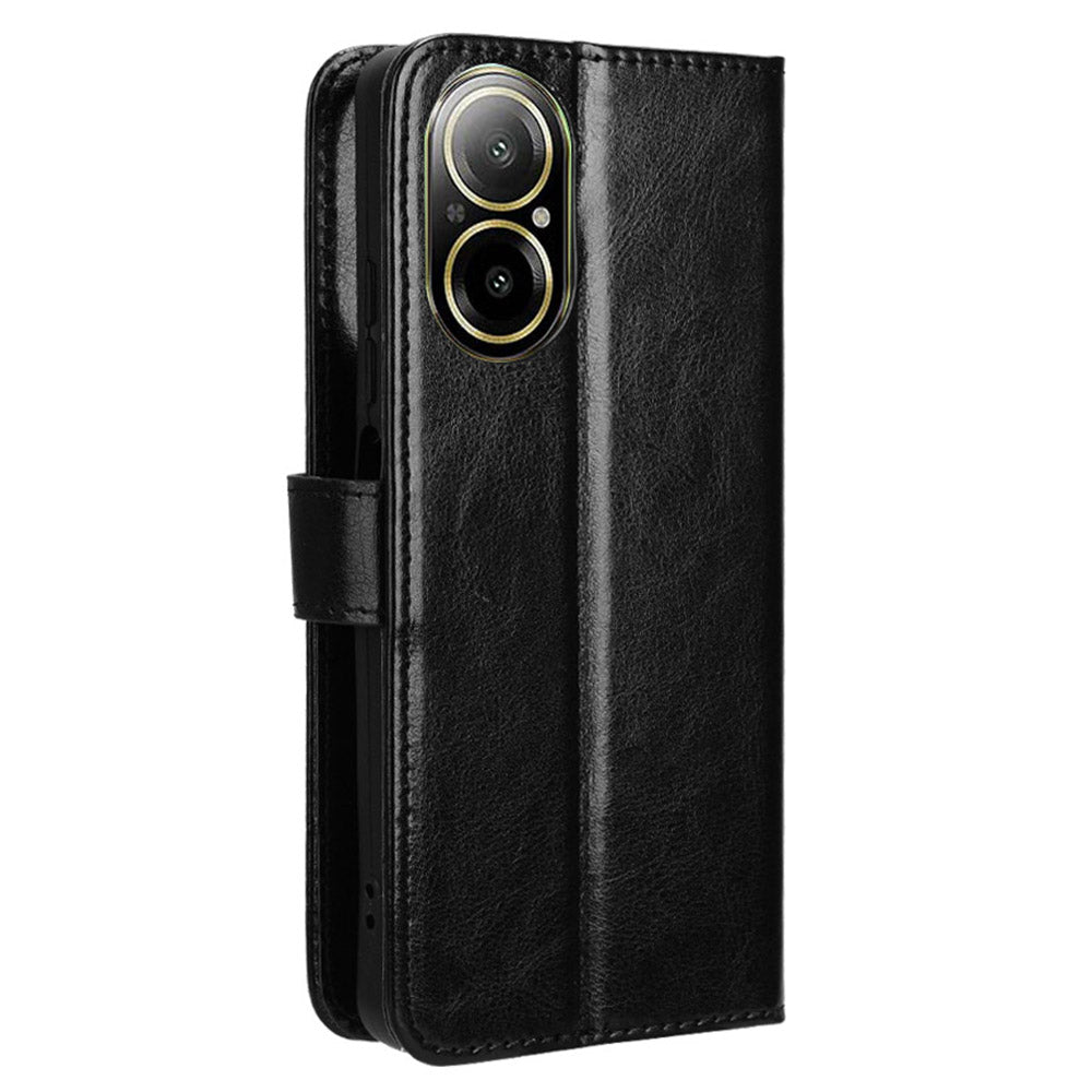For Realme C67 4G / 12 Lite 4G Case Crazy Horse Texture Leather Flip Wallet Phone Cover