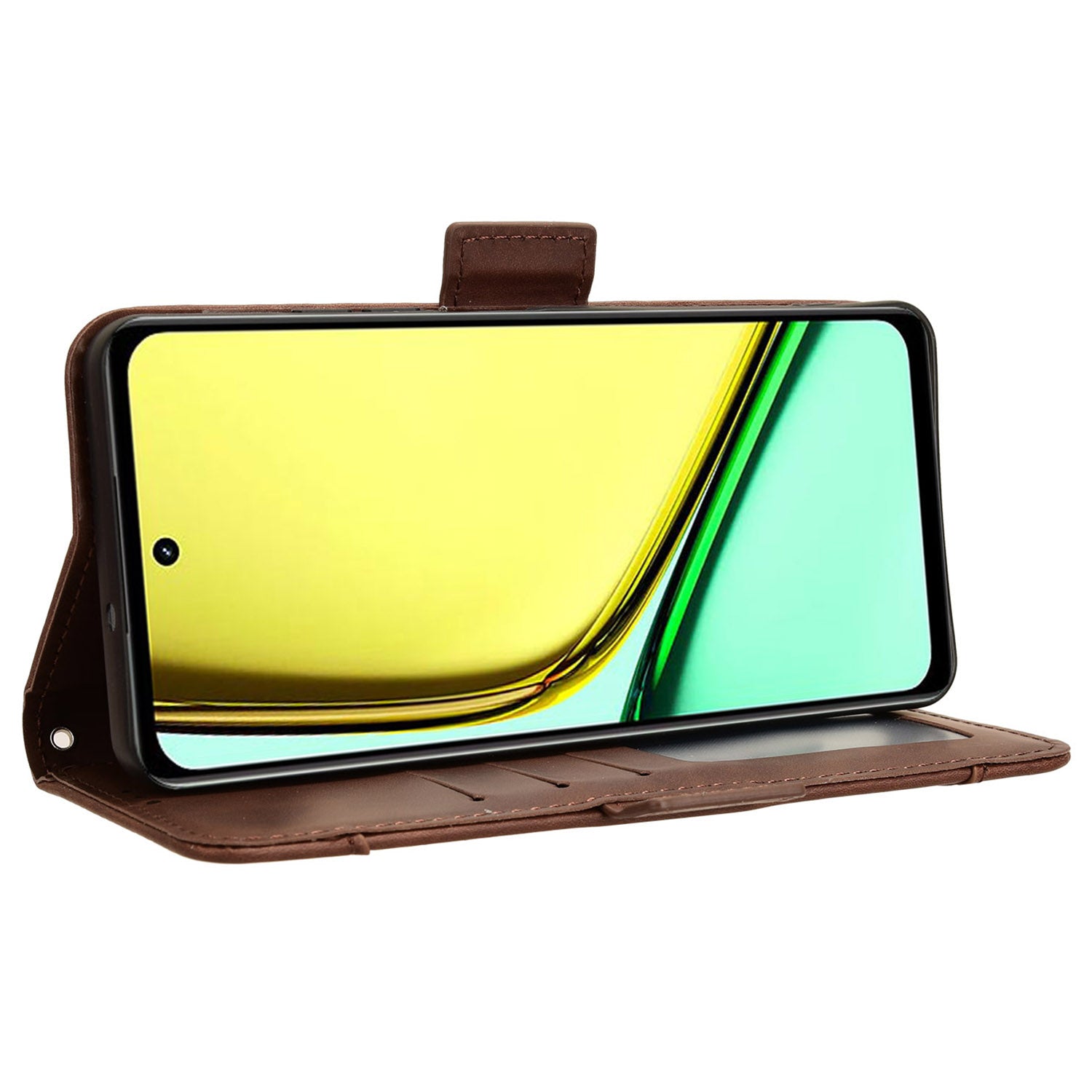 For Realme C67 4G / 12 Lite 4G Case PU Leather Multiple Card Slots Wallet Phone Cover