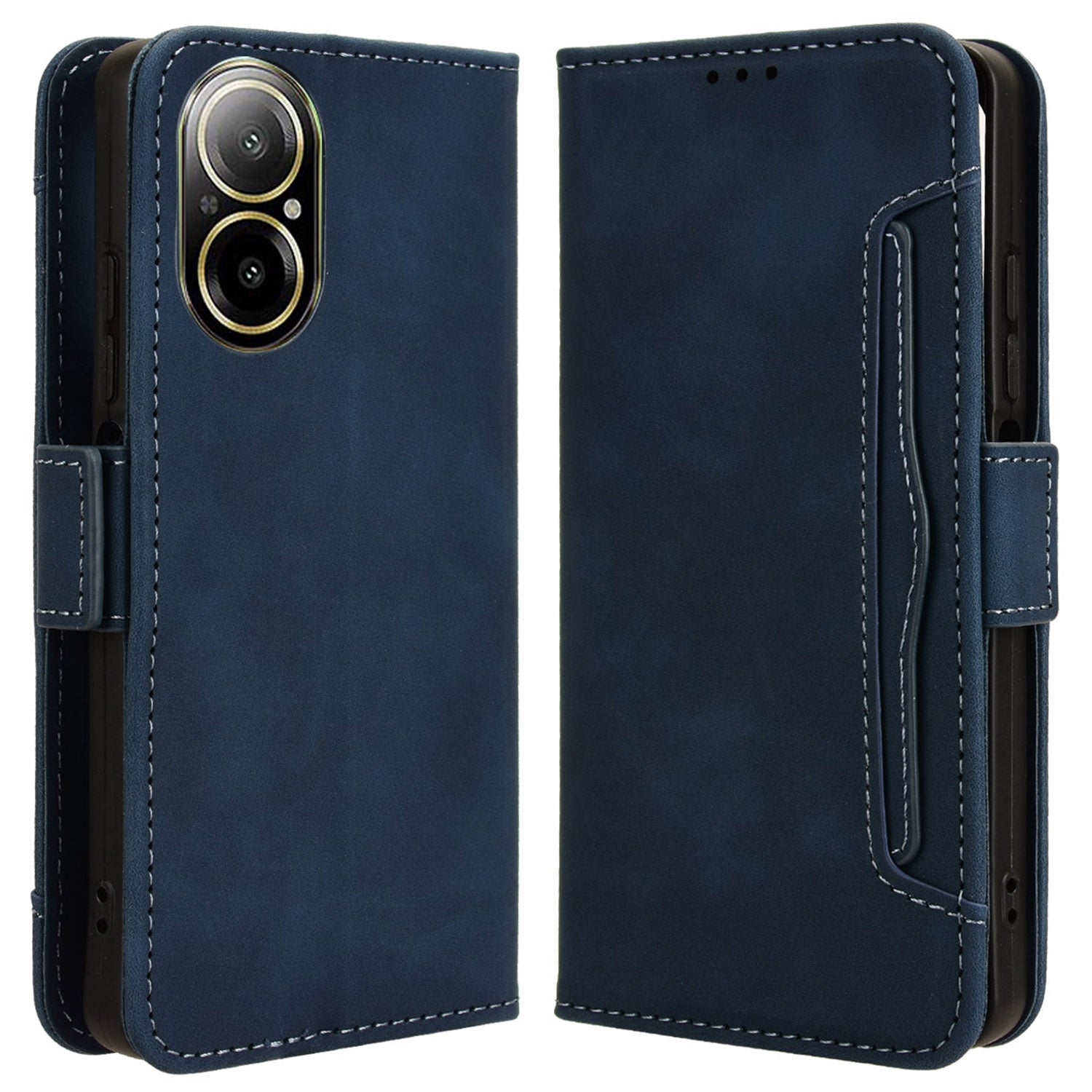 For Realme C67 4G / 12 Lite 4G Case PU Leather Multiple Card Slots Wallet Phone Cover