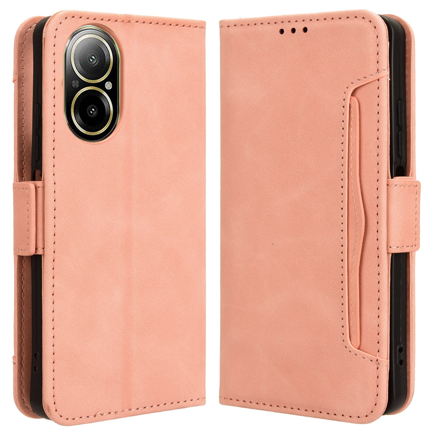 For Realme C67 4G / 12 Lite 4G Case PU Leather Multiple Card Slots Wallet Phone Cover
