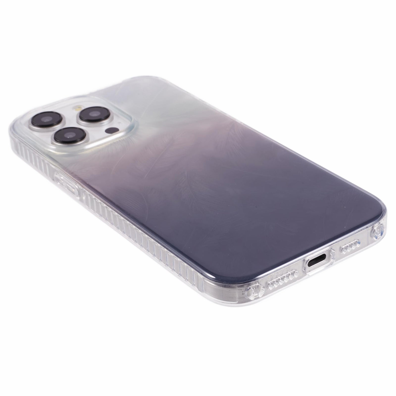 MP Series For iPhone 12 Pro Max Case Feather Pattern Design TPU+Acrylic Protective Phone Cover