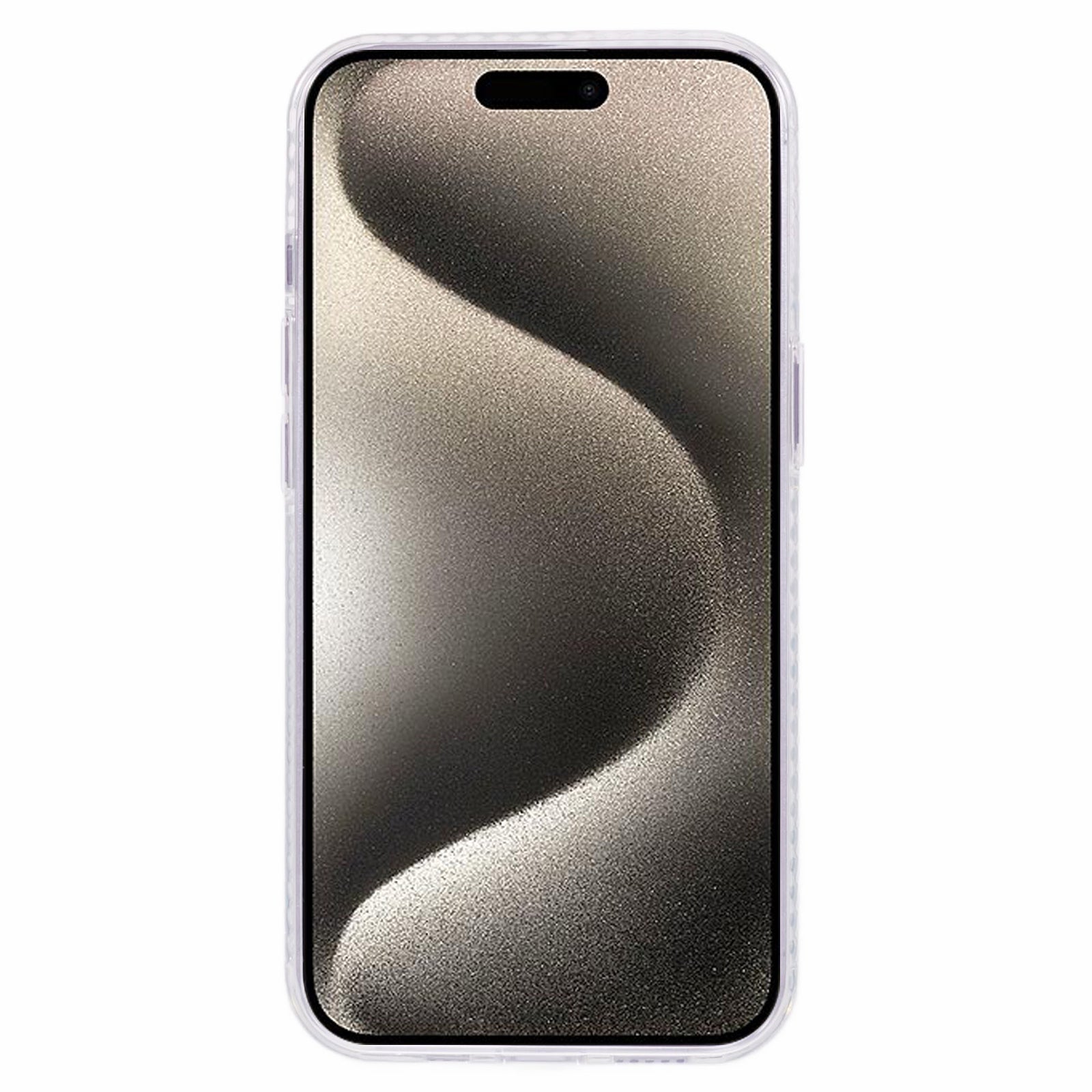 MP Series For iPhone 15 IMD Phone Case Feathers Design TPU+Acrylic Back Cover