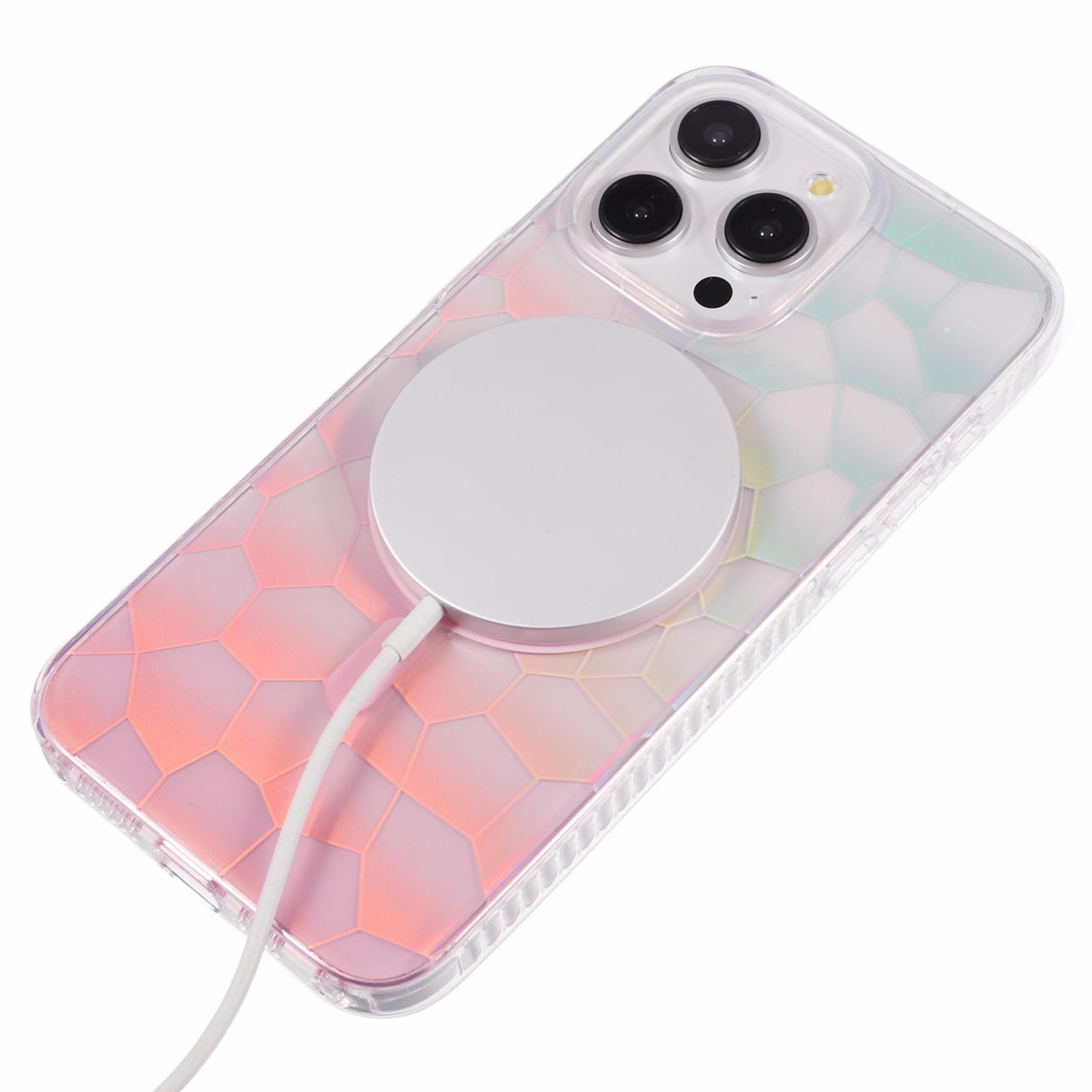 For iPhone 12 Pro Max Case Compatible with MagSafe Color Gradient TPU+Acrylic IMD Phone Cover
