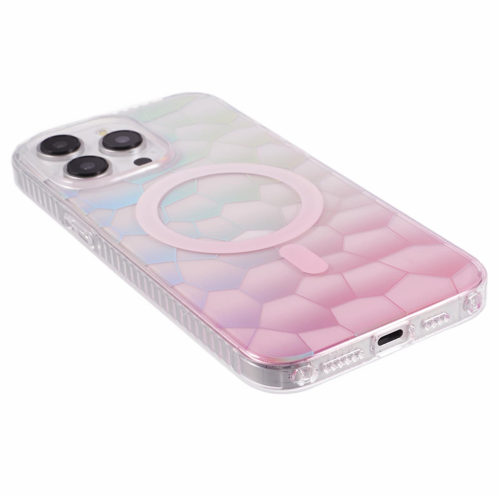 For iPhone 12 Pro Max Case Compatible with MagSafe Color Gradient TPU+Acrylic IMD Phone Cover