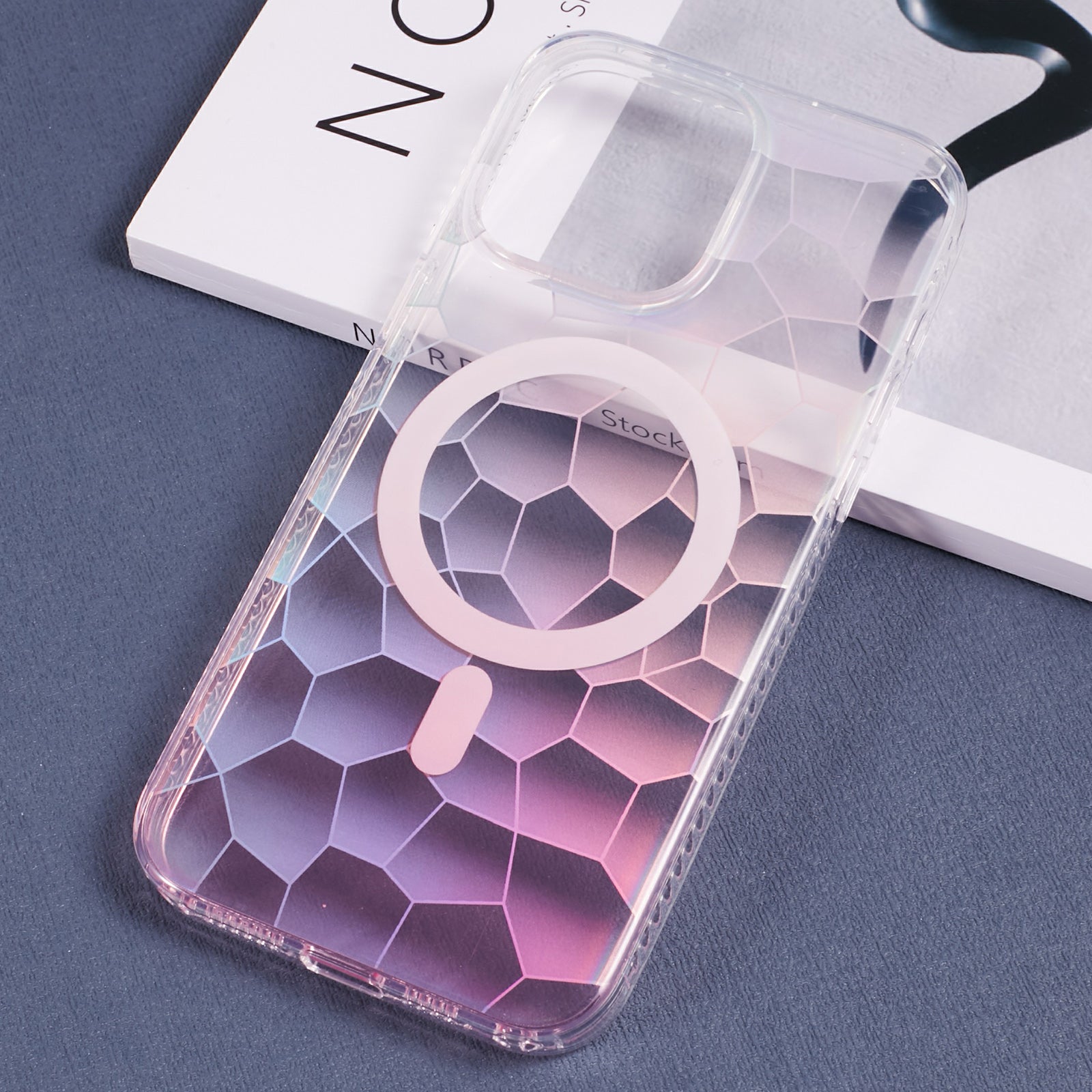 For iPhone 12 Pro Max Case Compatible with MagSafe Color Gradient TPU+Acrylic IMD Phone Cover