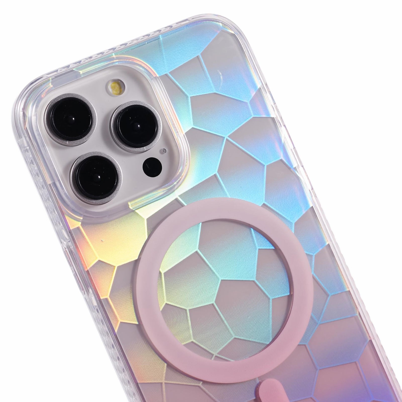 MP Series For iPhone 14 Pro Magnetic Case TPU+Acrylic Phone Cover Gradients Colorful Design