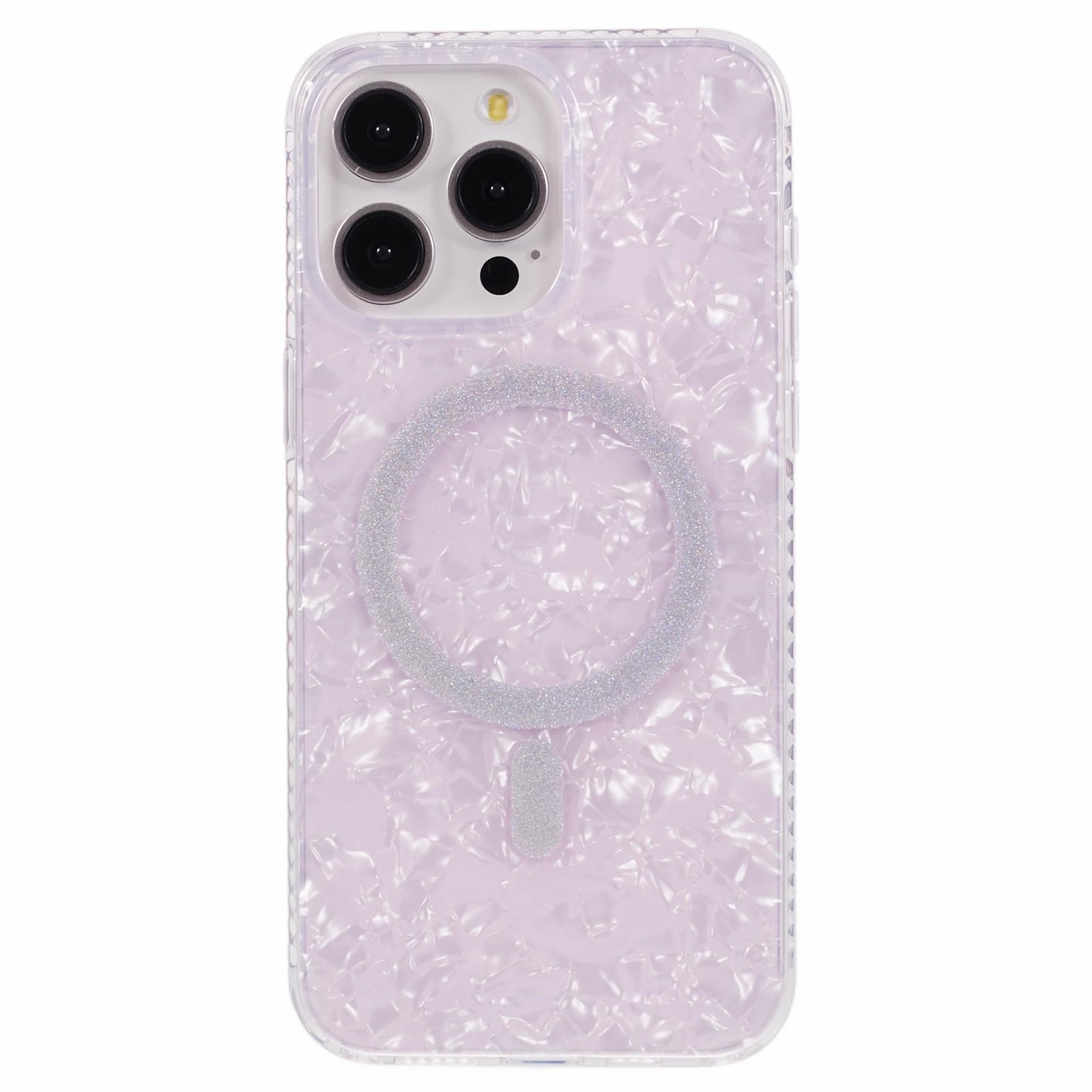 MP Series For iPhone 14 Pro Max Magnetic Phone Case Shiny Seashell Pattern TPU+Acrylic Shockproof Cover