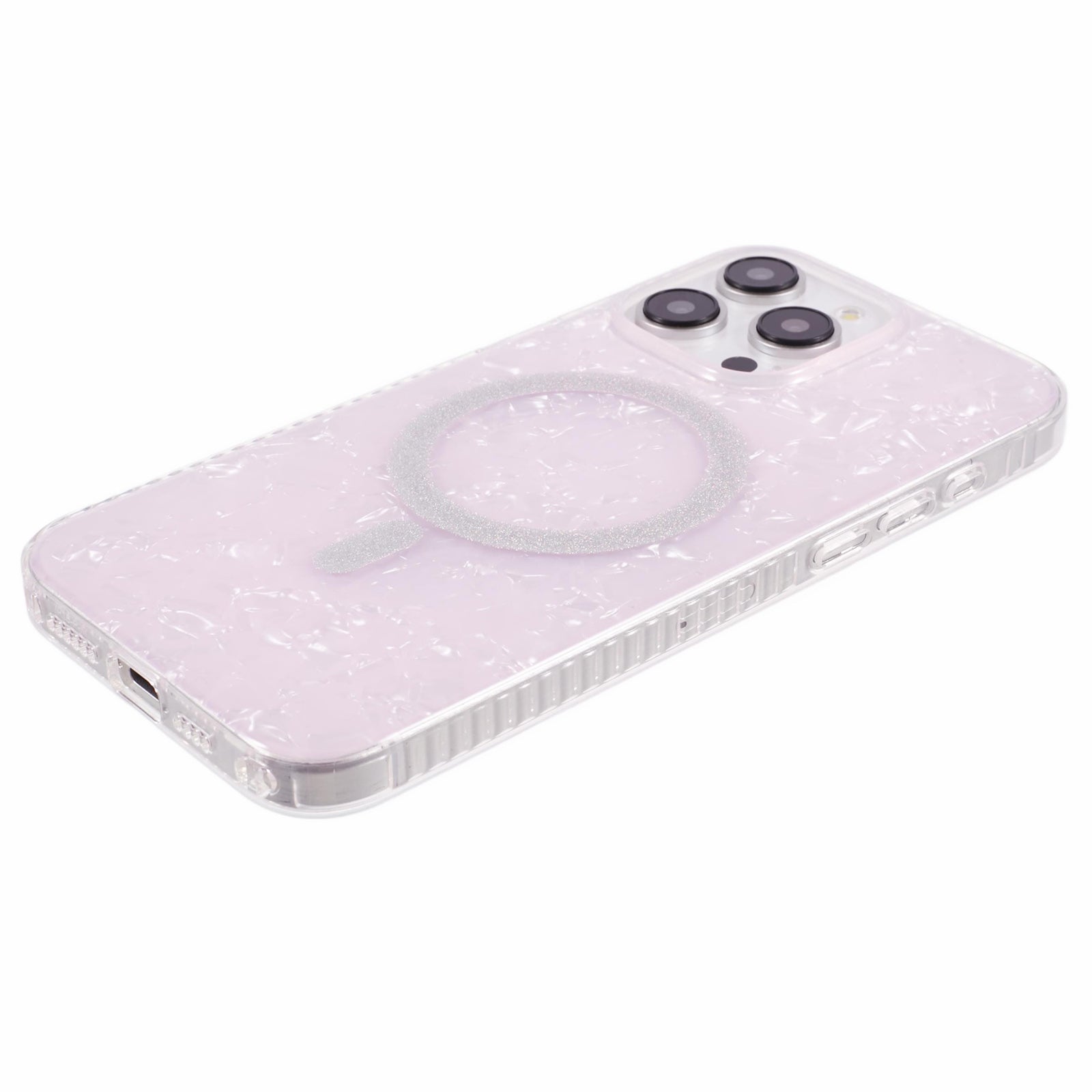 MP Series For iPhone 14 Pro Max Magnetic Phone Case Shiny Seashell Pattern TPU+Acrylic Shockproof Cover