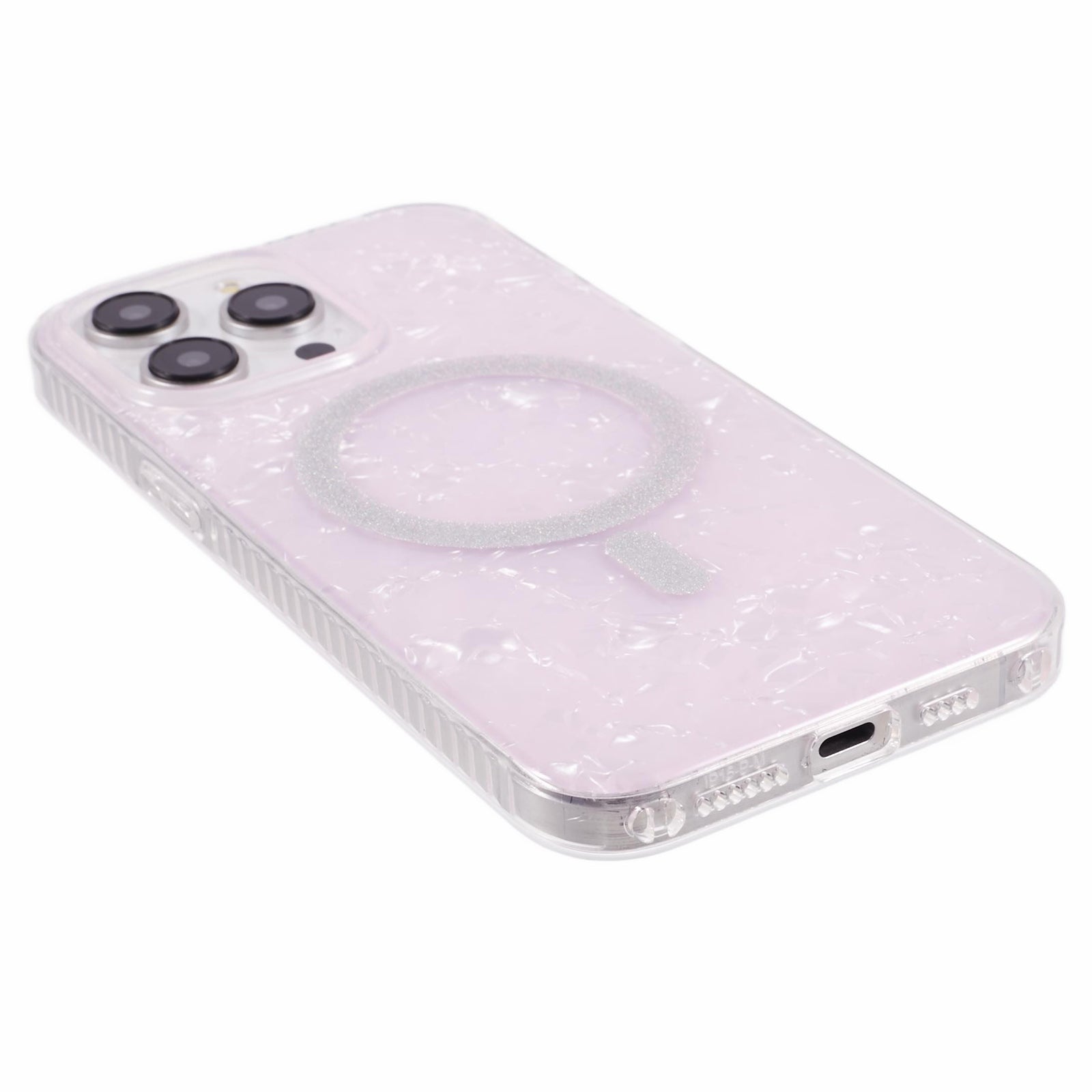 MP Series For iPhone 14 Pro Max Magnetic Phone Case Shiny Seashell Pattern TPU+Acrylic Shockproof Cover