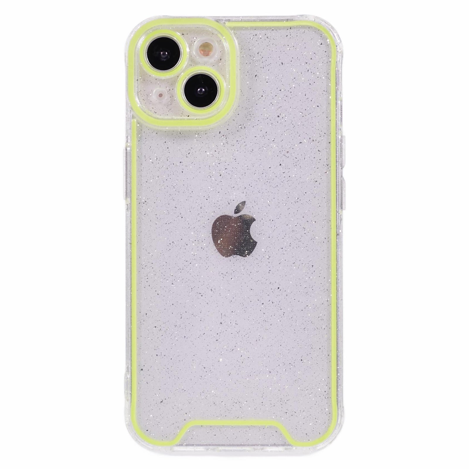XW Series For iPhone 13 TPU Case Luminous Frame Glitter Bling Phone Cover
