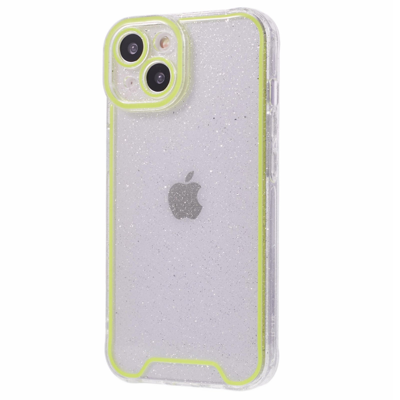 XW Series For iPhone 13 TPU Case Luminous Frame Glitter Bling Phone Cover