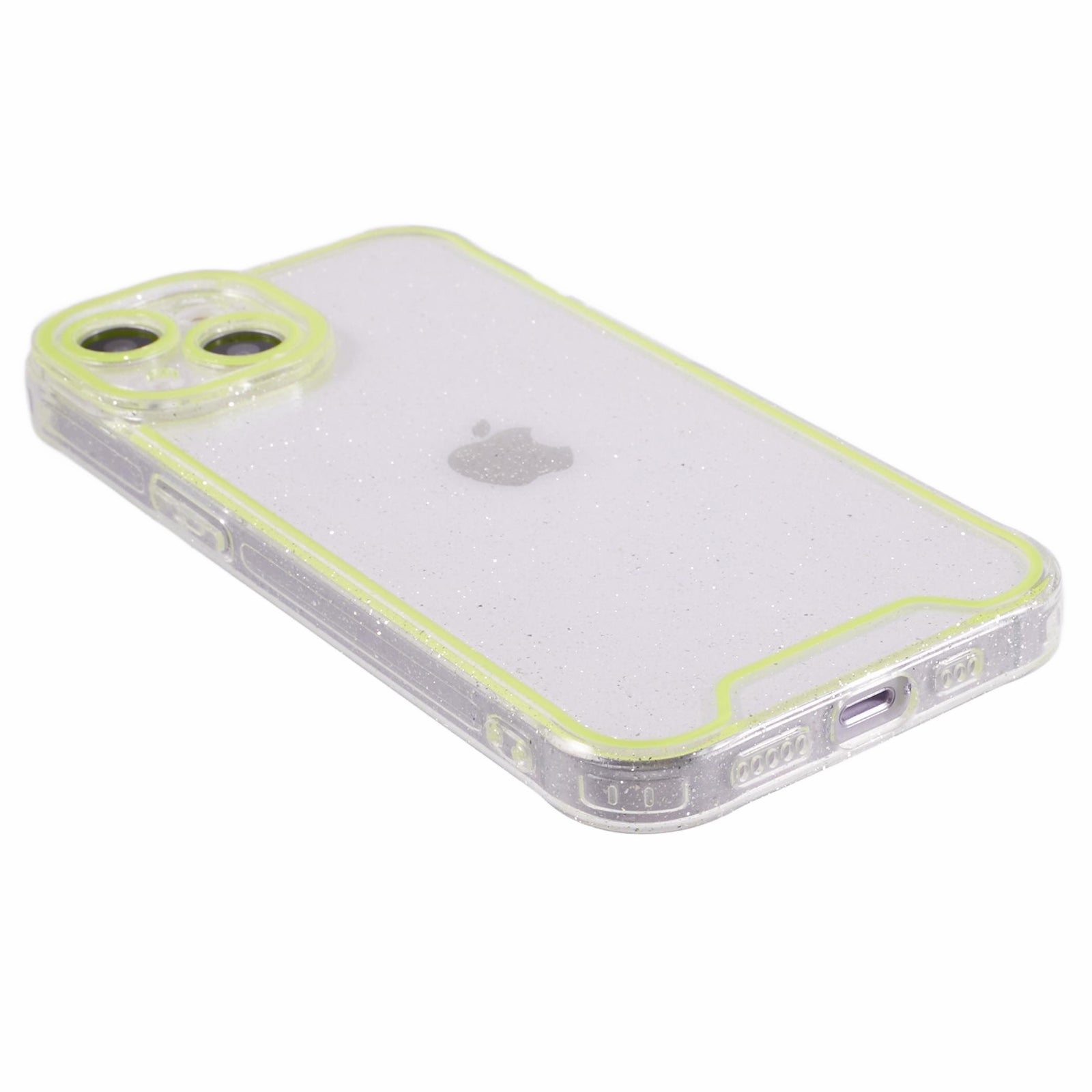 XW Series For iPhone 13 TPU Case Luminous Frame Glitter Bling Phone Cover