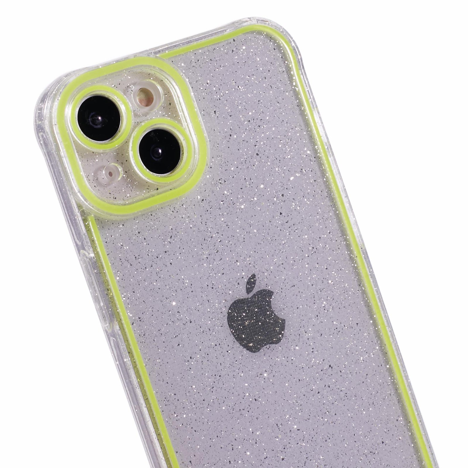 XW Series For iPhone 13 TPU Case Luminous Frame Glitter Bling Phone Cover