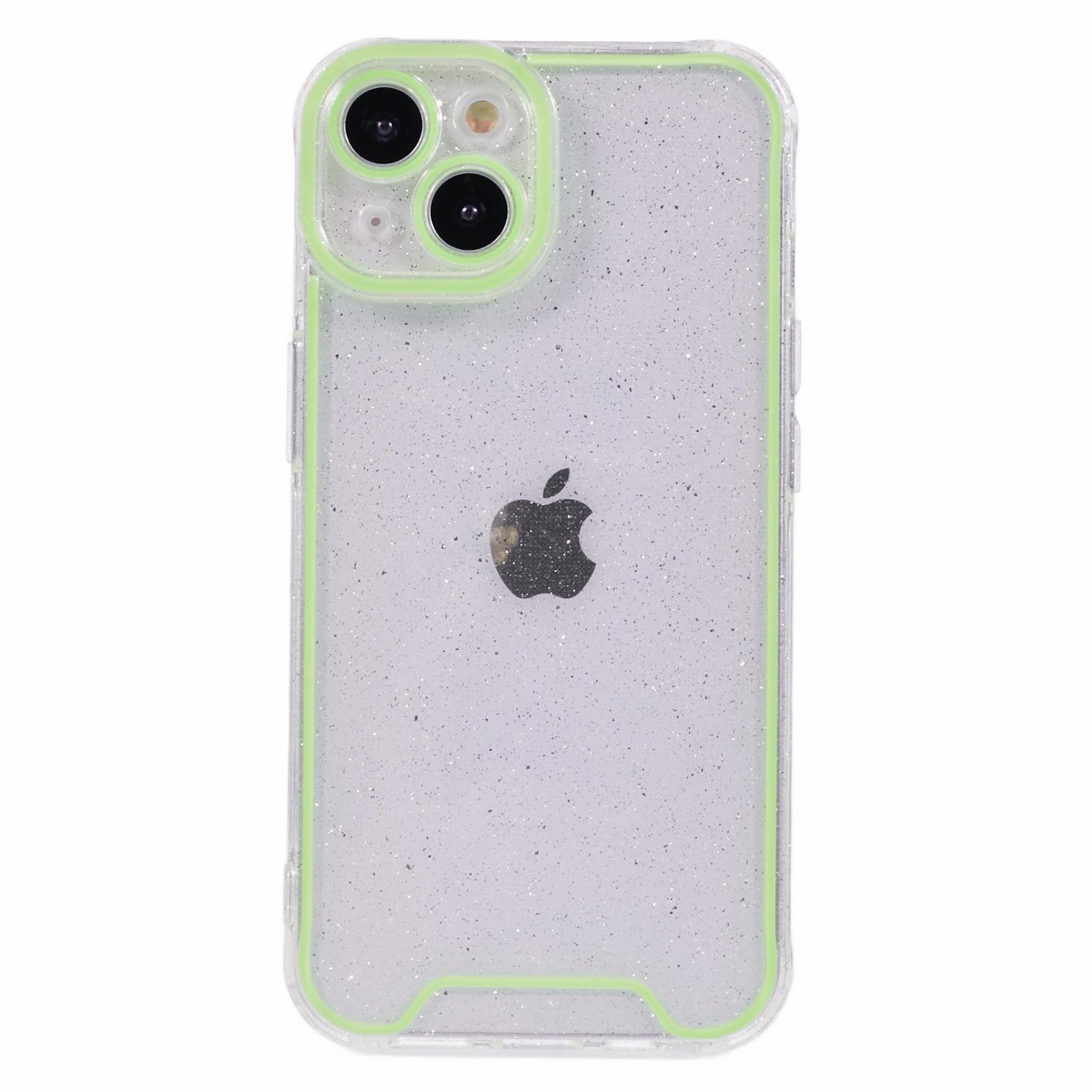 XW Series For iPhone 13 TPU Case Luminous Frame Glitter Bling Phone Cover
