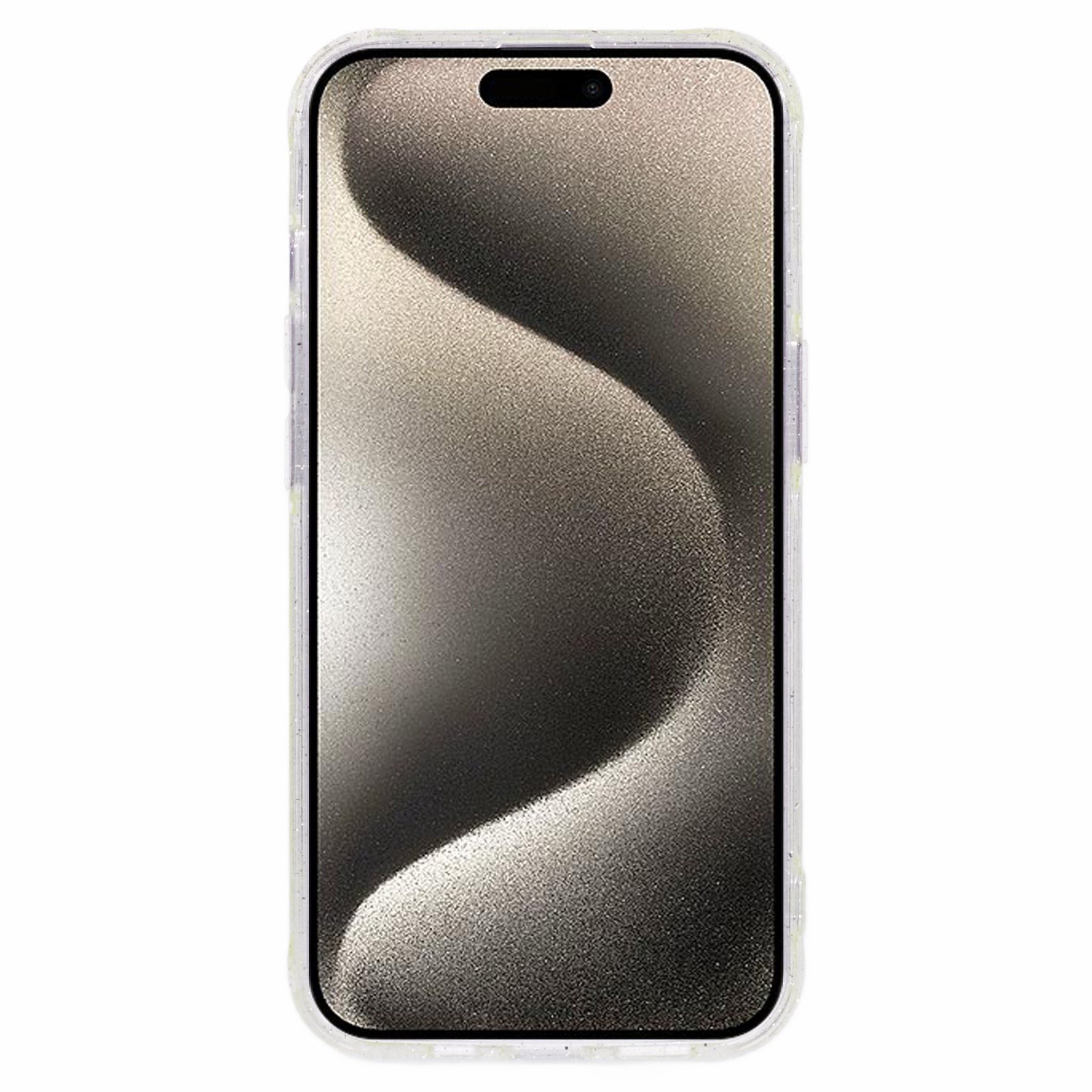 XW Series For iPhone 15 Glitter Case Noctilucent Luminous Frame TPU Phone Cover