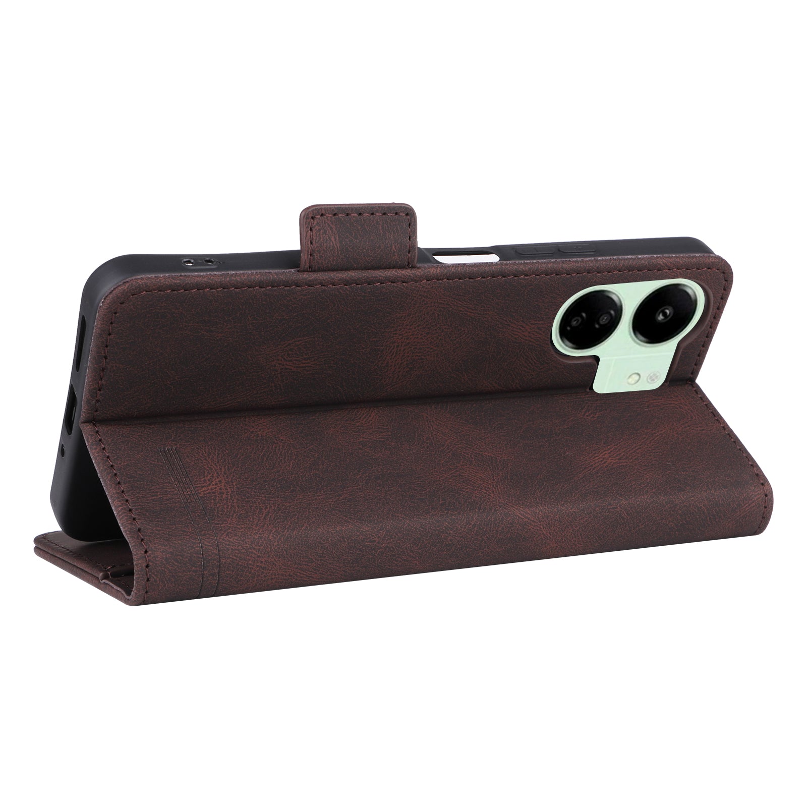 For Xiaomi Redmi 13C 5G Case Protective PU Leather Wallet Hardware Decor Phone Cover