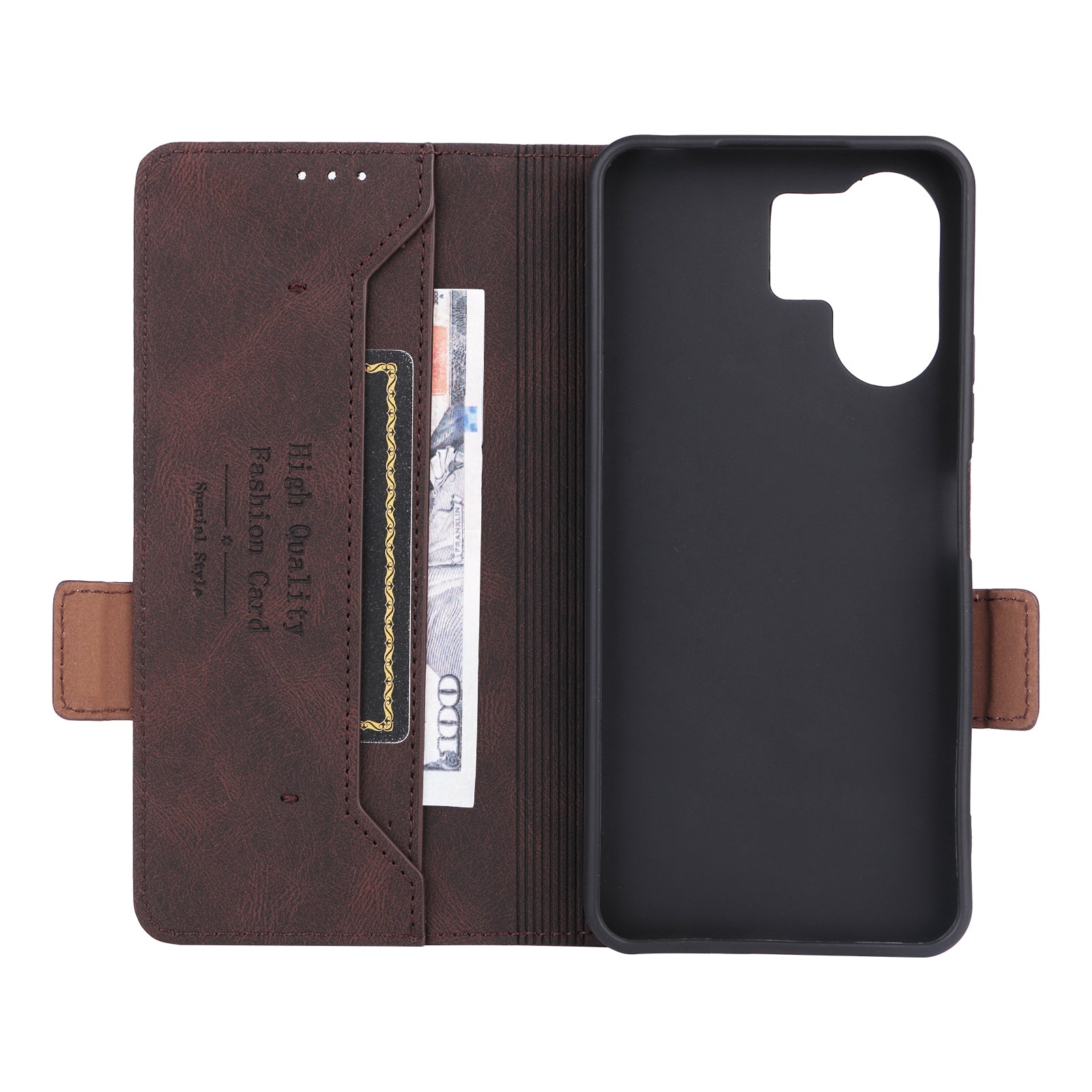 For Xiaomi Redmi 13C 5G Case Protective PU Leather Wallet Hardware Decor Phone Cover