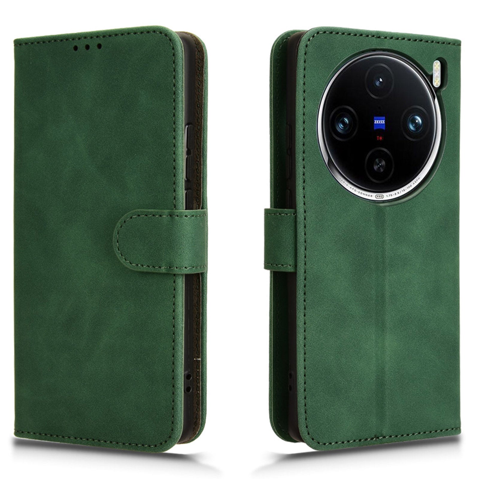 For vivo X100 Pro 5G Case PU Leather Full Protection Folio Phone Cover
