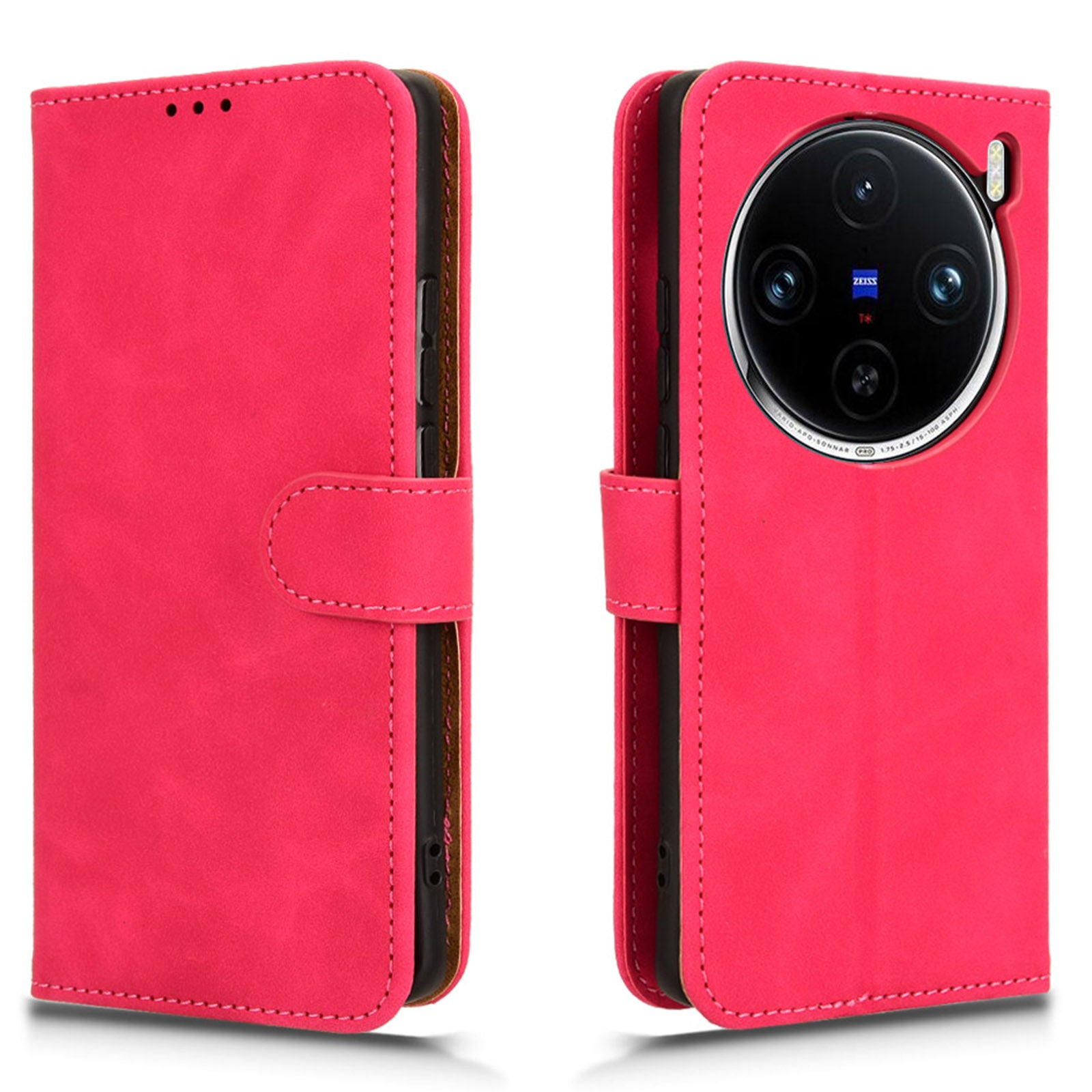 For vivo X100 Pro 5G Case PU Leather Full Protection Folio Phone Cover