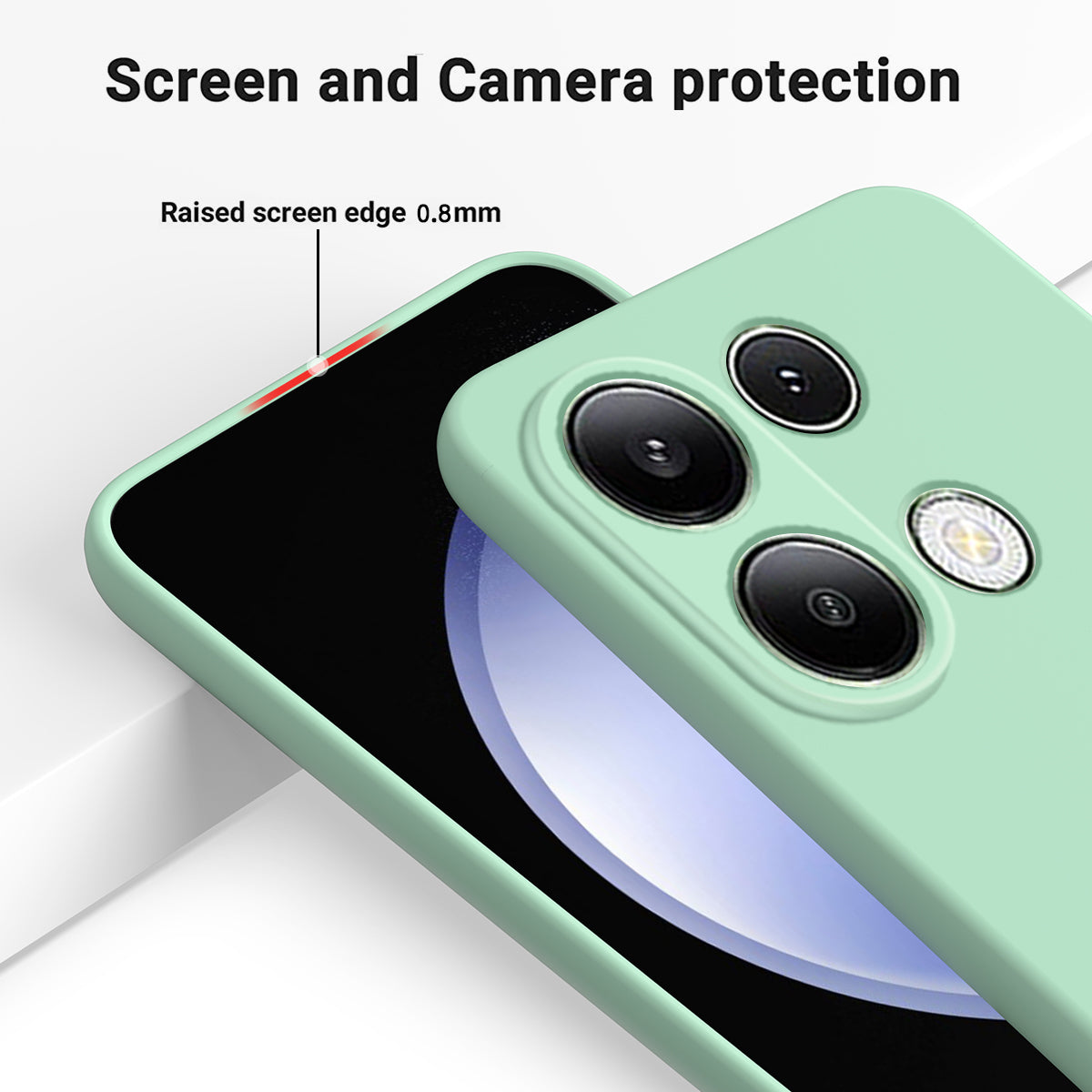 For Xiaomi Redmi Note 13 Pro 4G / Poco M6 Pro 4G Case Soft Touch Liquid Silicone Phone Cover with Strap