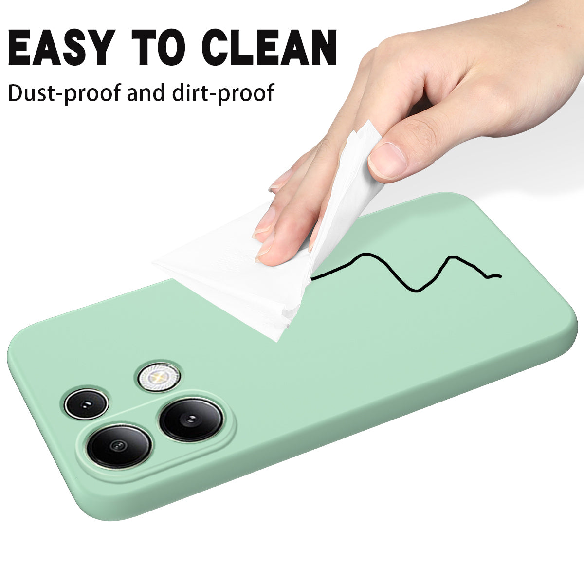 For Xiaomi Redmi Note 13 Pro 4G / Poco M6 Pro 4G Case Soft Touch Liquid Silicone Phone Cover with Strap