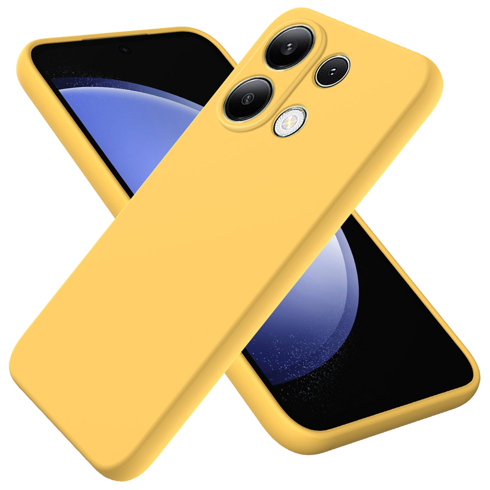 For Xiaomi Redmi Note 13 Pro 4G / Poco M6 Pro 4G Case Soft Touch Liquid Silicone Phone Cover with Strap
