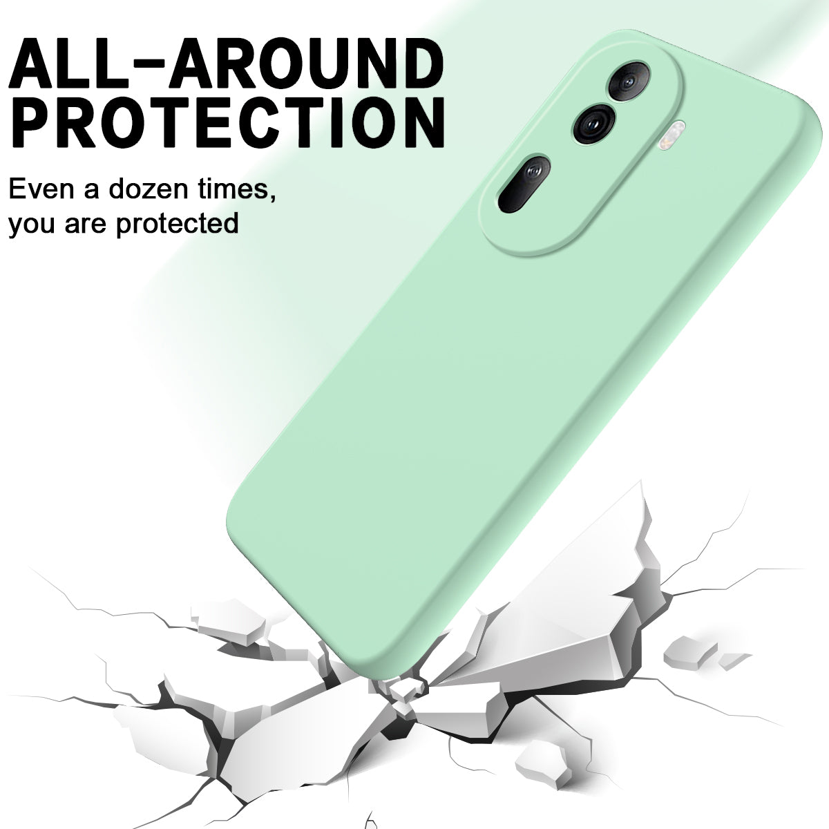 For Oppo Reno11 Pro 5G (Global) Case Liquid Silicone Phone Cover with Anti-Scratch Fiber Lining