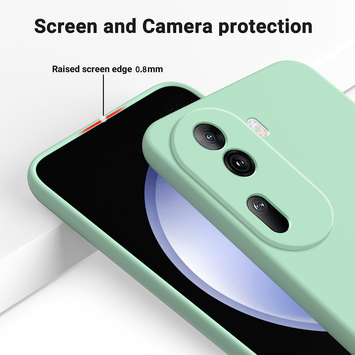 For Oppo Reno11 Pro 5G (Global) Case Liquid Silicone Phone Cover with Anti-Scratch Fiber Lining