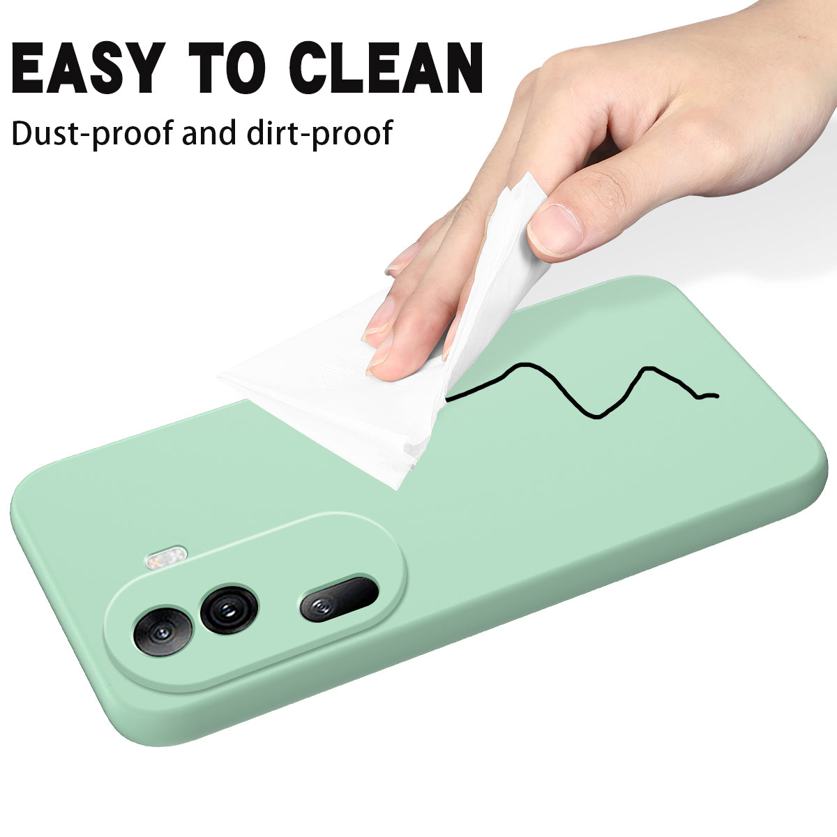 For Oppo Reno11 Pro 5G (Global) Case Liquid Silicone Phone Cover with Anti-Scratch Fiber Lining