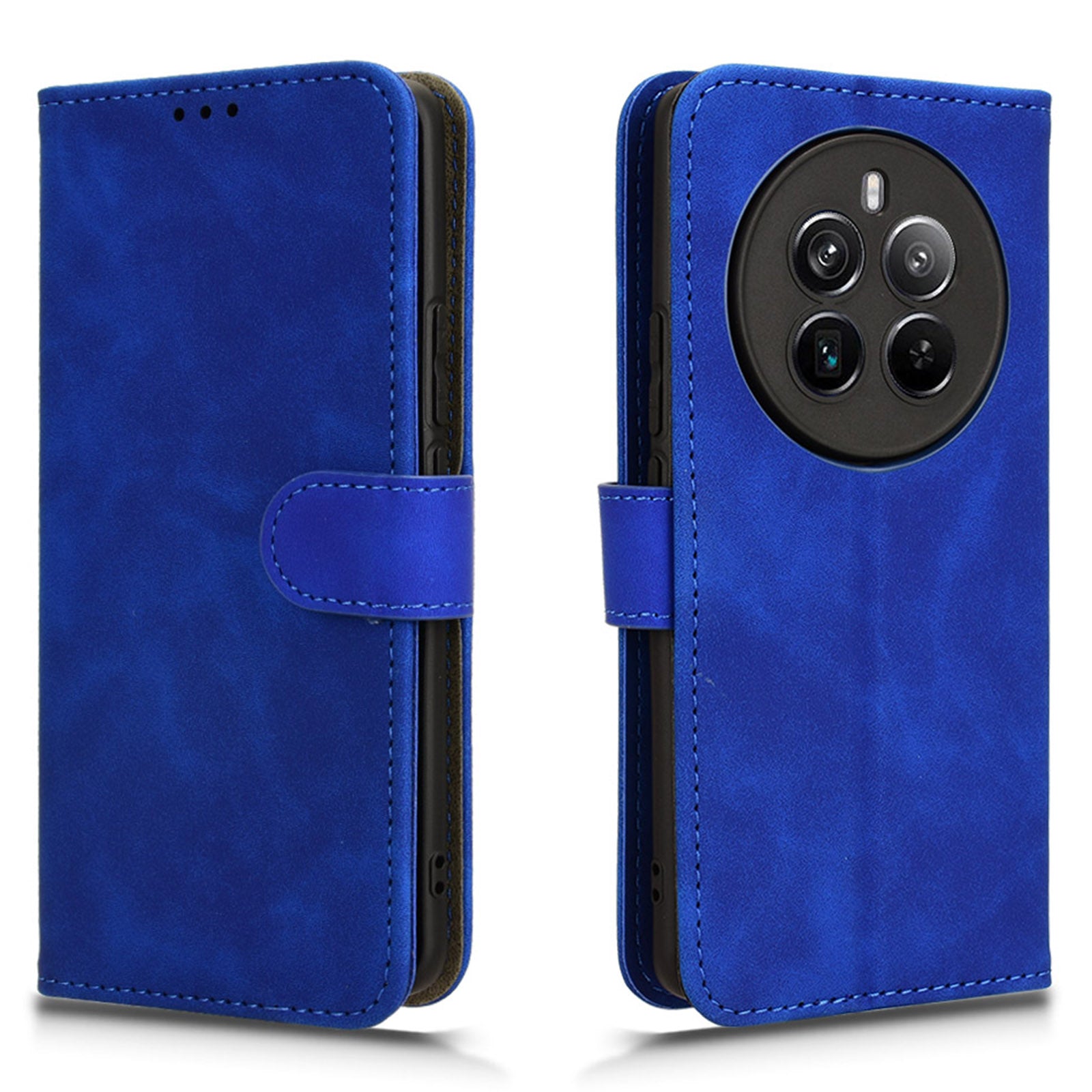 For Realme 12+ 5G Case Skin-touch Leather Wallet Phone Cover