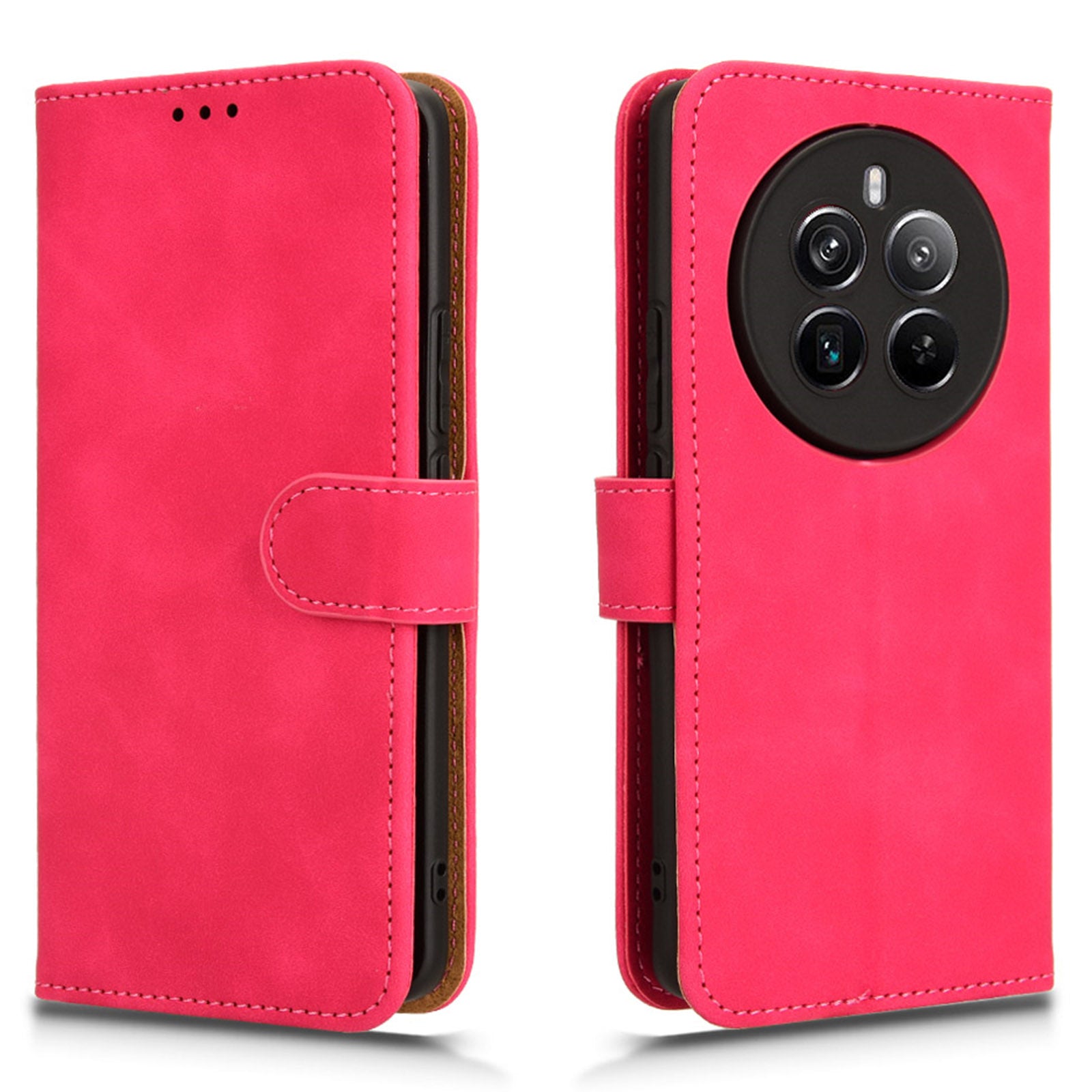 For Realme 12 Pro 5G / 12 Pro+ 5G Case Skin-touch Flip Leather Phone Cover