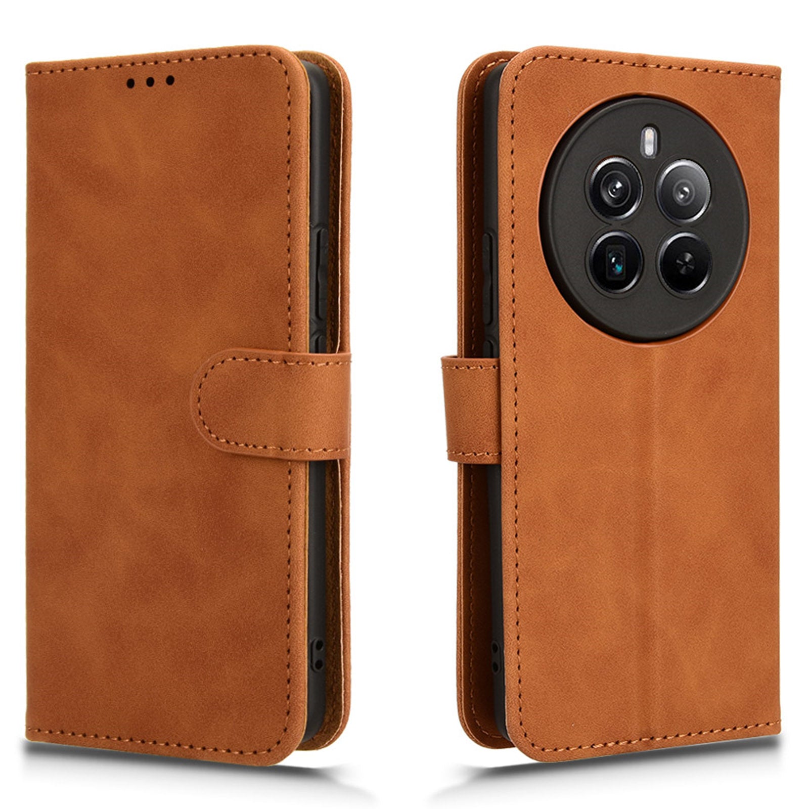 For Realme 12 Pro 5G / 12 Pro+ 5G Case Skin-touch Flip Leather Phone Cover