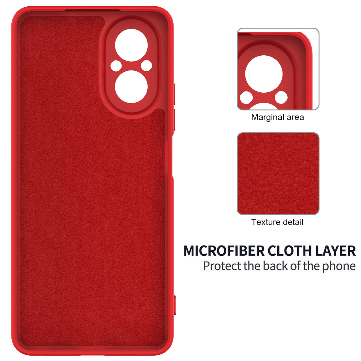 For Realme C67 4G Case Liquid Silicone Fiber Lining Protective Phone Cover with Strap