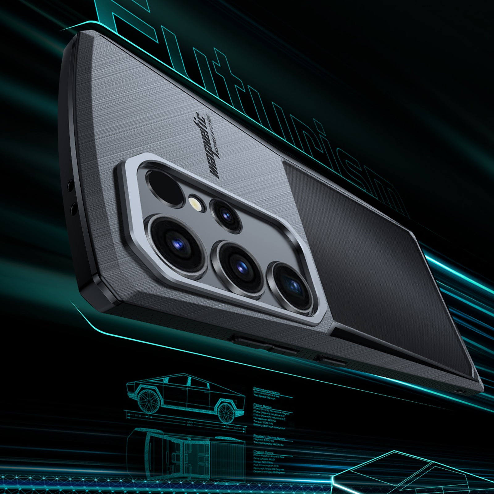 XUNDD Cyber Series for Samsung Galaxy S24+ Case Acrylic + TPU Shockproof Protection Phone Cover