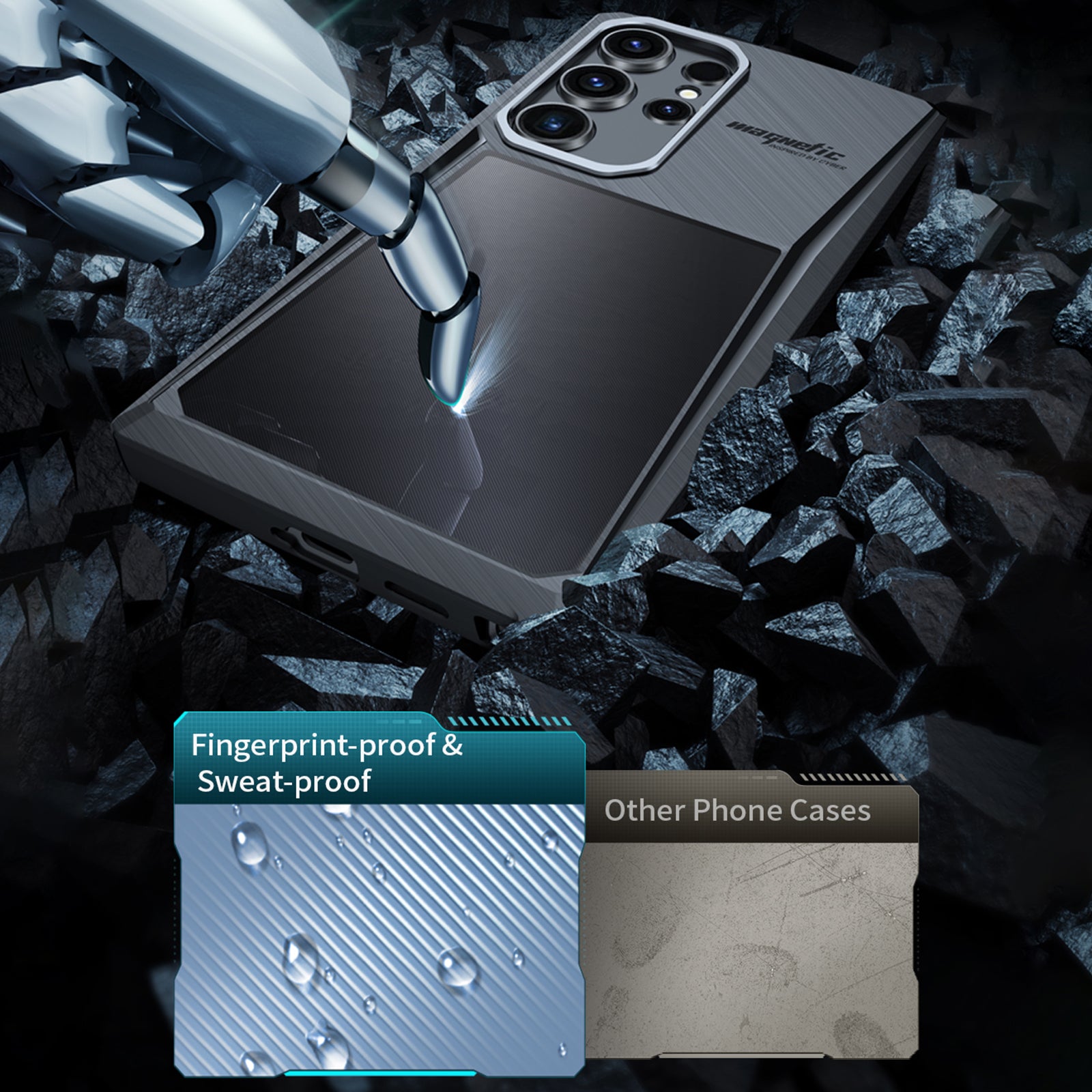 XUNDD Cyber Series for Samsung Galaxy S24+ Case Acrylic + TPU Shockproof Protection Phone Cover
