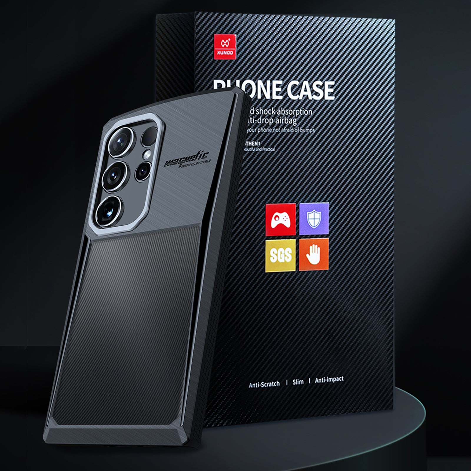 XUNDD Cyber Series for Samsung Galaxy S24+ Case Acrylic + TPU Shockproof Protection Phone Cover