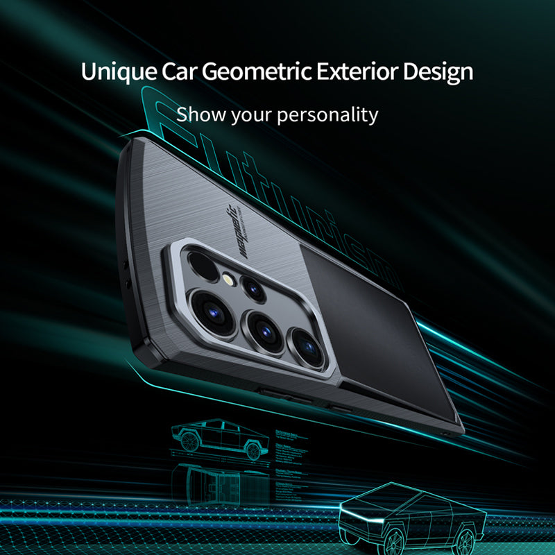 XUNDD Cyber Series for Samsung Galaxy S24 Ultra Case Acrylic + TPU Scratch Resistant Back Cover