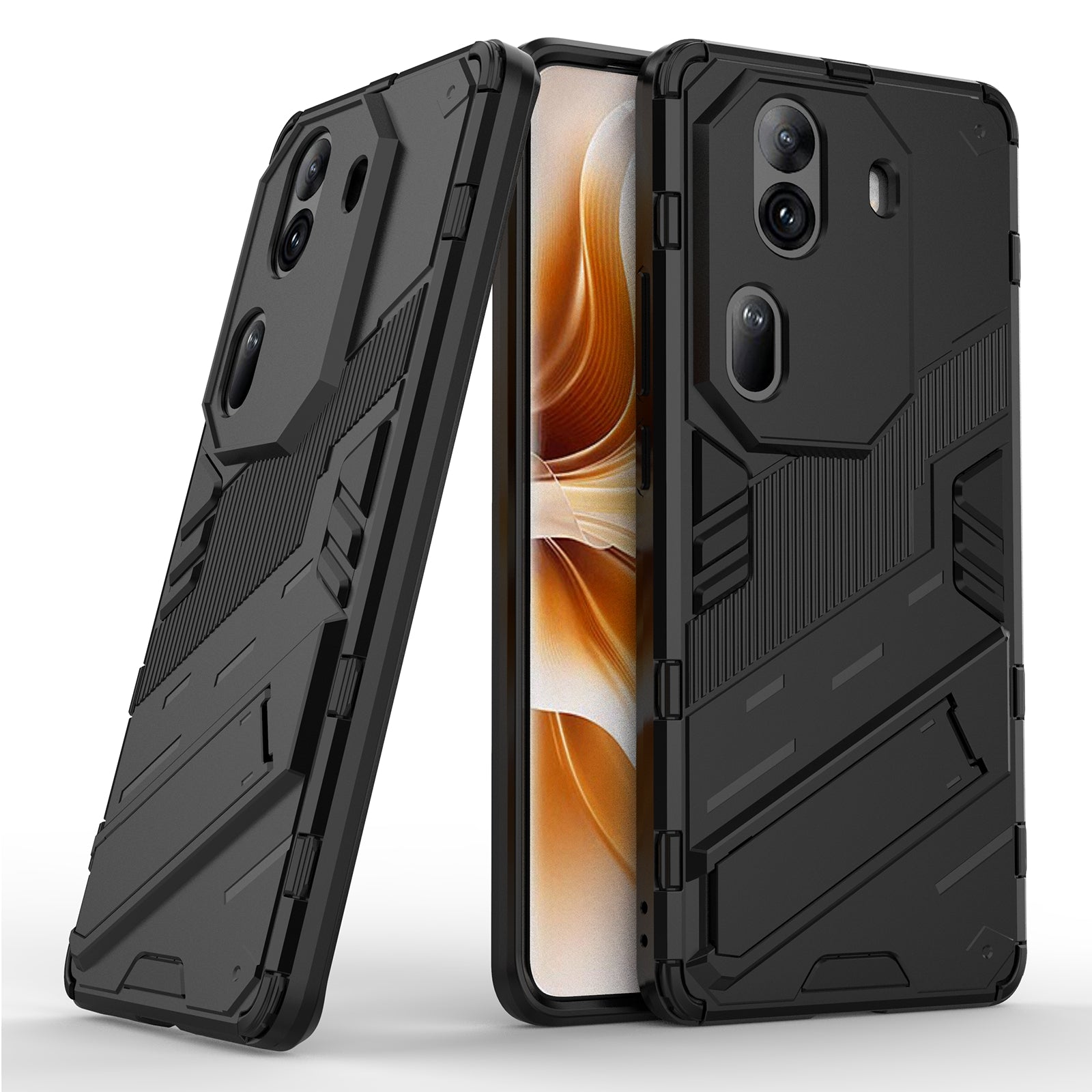For Oppo Reno11 Pro 5G (Global) Case PC+TPU Kickstand Protective Phone Cover