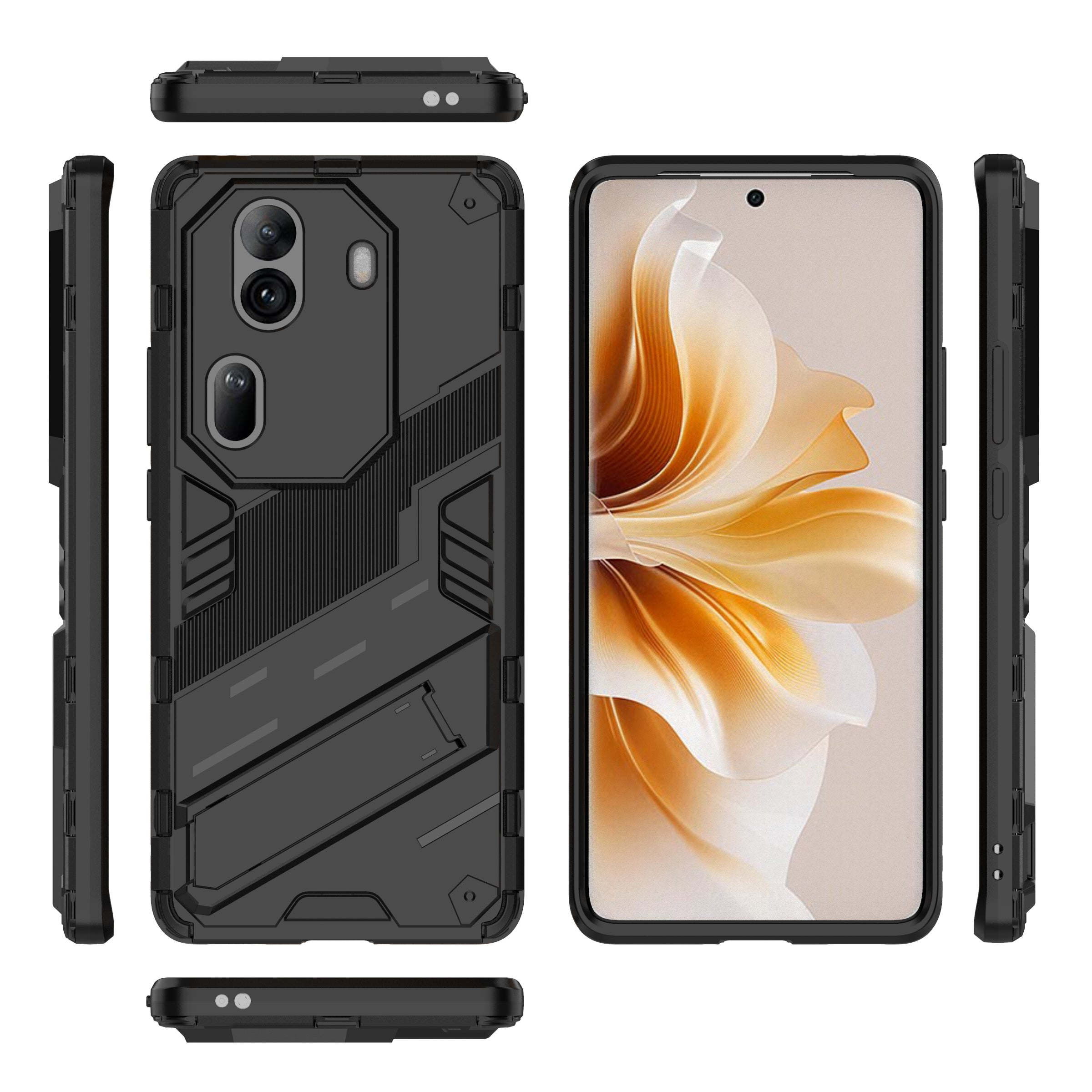 For Oppo Reno11 Pro 5G (Global) Case PC+TPU Kickstand Protective Phone Cover