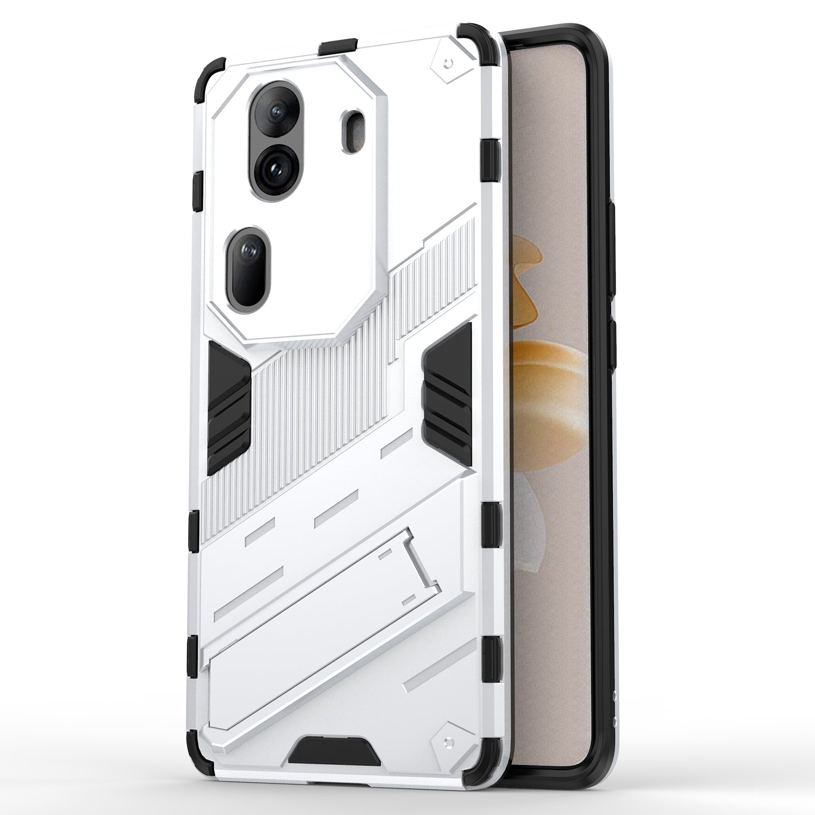 For Oppo Reno11 Pro 5G (Global) Case PC+TPU Kickstand Protective Phone Cover