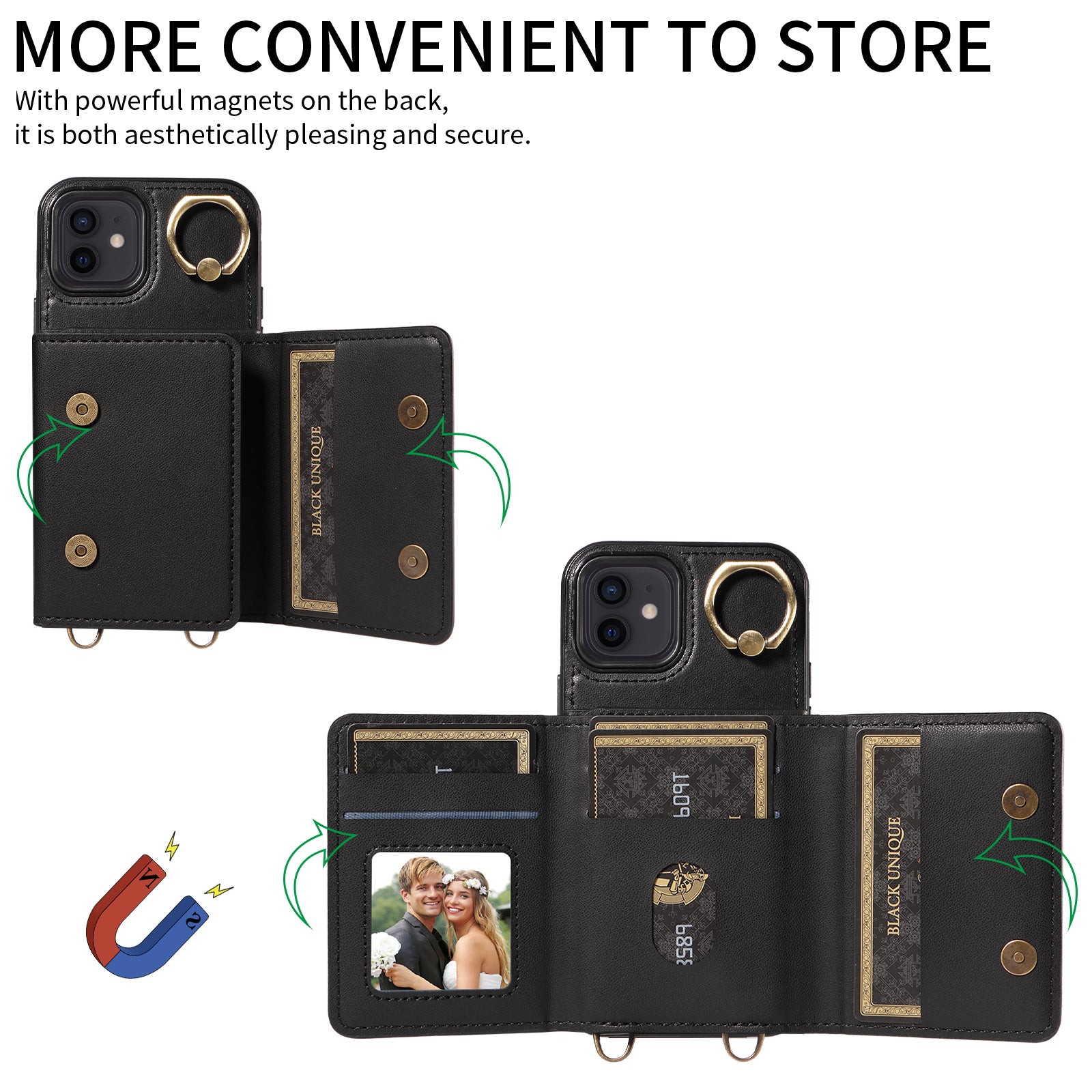 007 For iPhone 12 / 12 Pro Case PU Leather Coated TPU Phone Cover with Card Holder